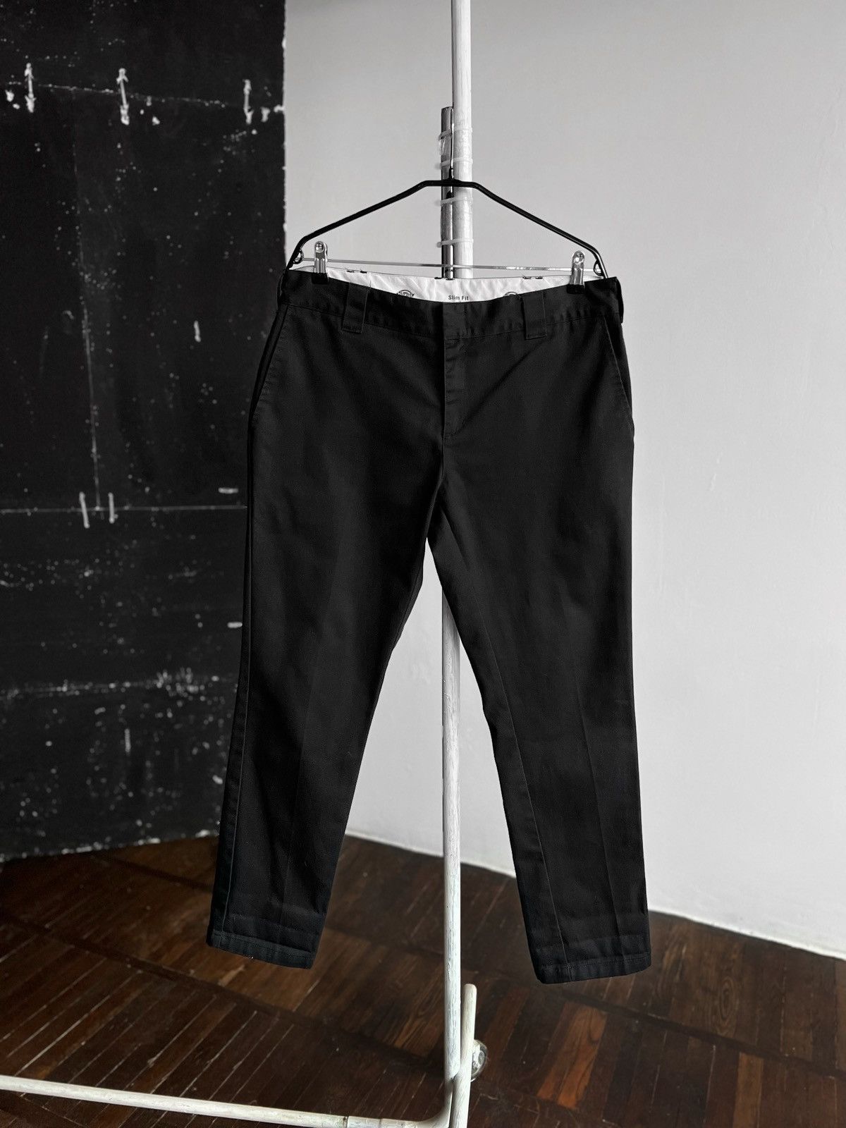 Designer × Dickies Dickies Mens Black Slim Fit Casual Pants Zipper Closure Size US 36 / EU 52 - 1 Thumbnail