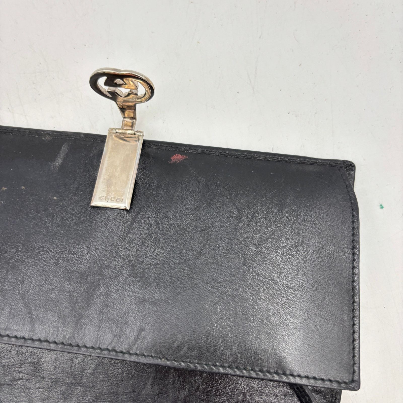 Gucci Vintage Gucci GG Clasp Long Wallet Black Archive Luxury Size ONE SIZE - 11 Thumbnail