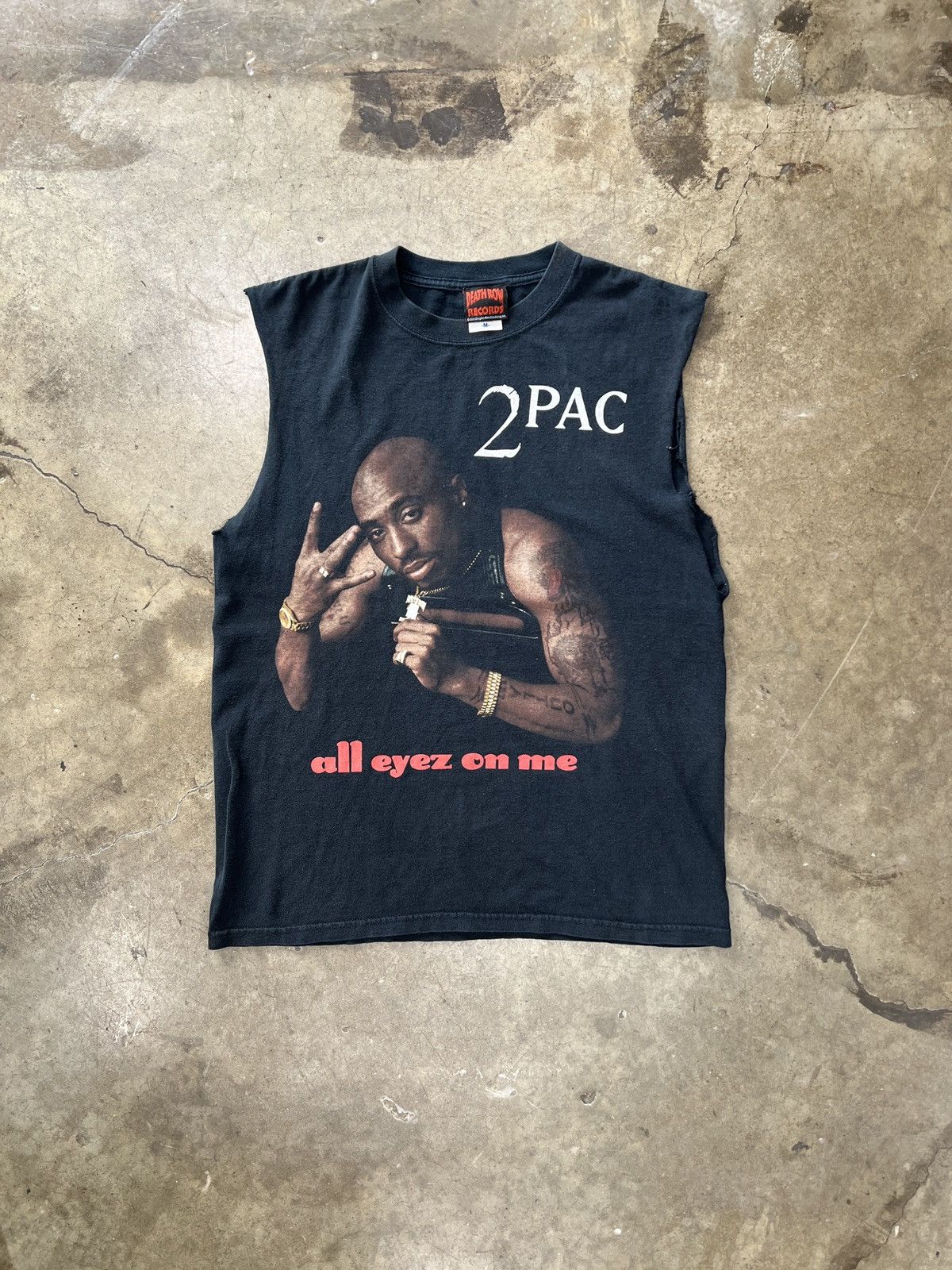 Rap Tees Vintage Tupac All Eyes On Me Death Row Cut Sleeve Tee Medium Size US M / EU 48-50 / 2 - 2 Thumbnail