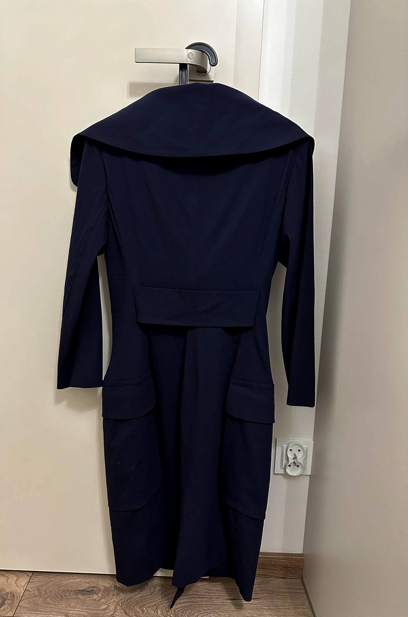 Jean Paul Gaultier Vintage 90s Jean Paul Gaultier Femme Trench Coat Navy Size M / US 6-8 / IT 42-44 - 4 Thumbnail