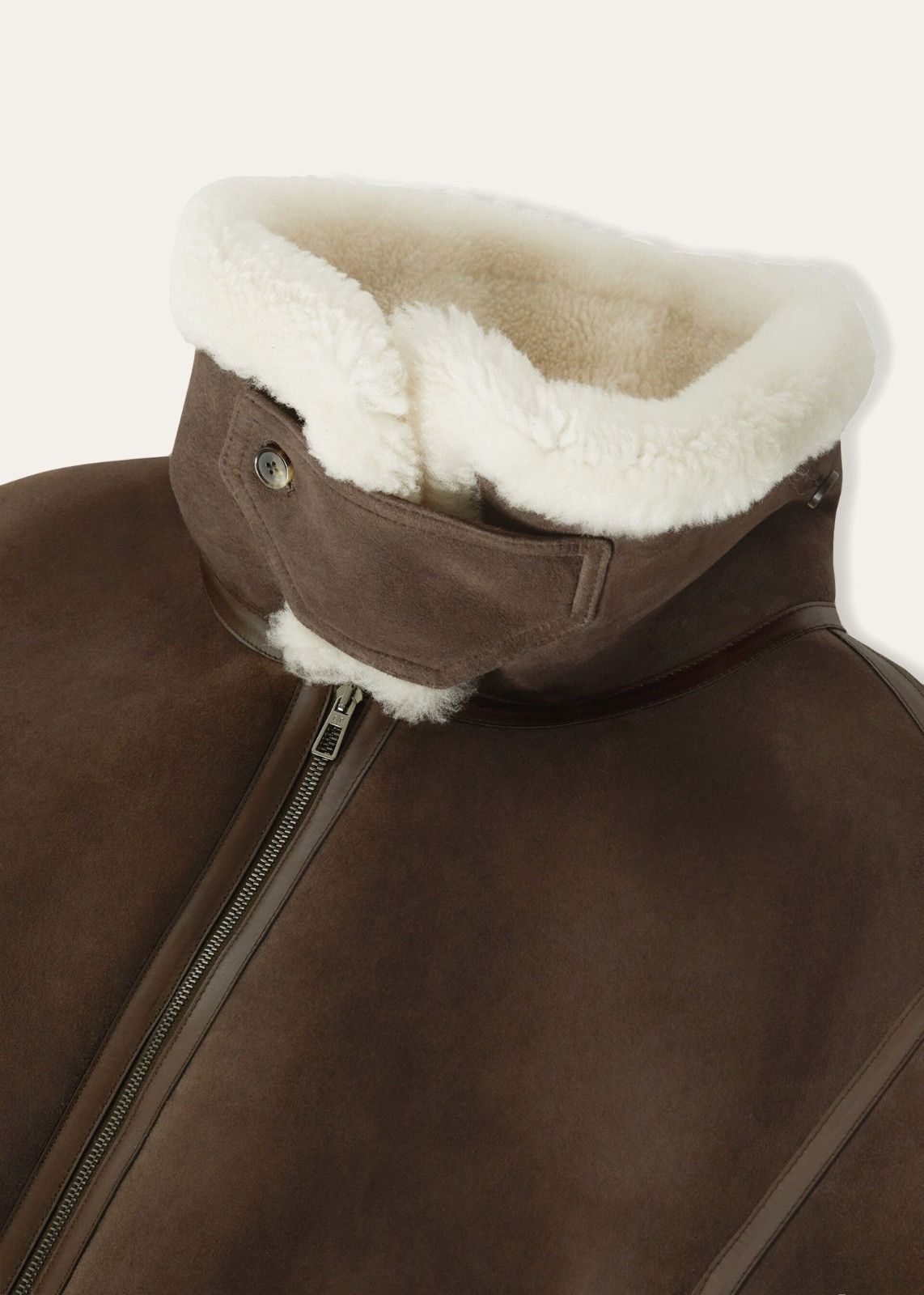 Loro Piana o1srvl11e1224 Monterosa Shearling Bomber Jacket in Brown Size US L / EU 52-54 / 3 - 7 Thumbnail