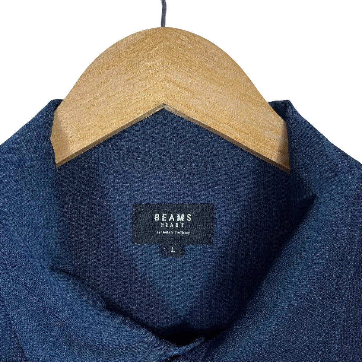 Beams Plus Beams Heart Panel Short Sleeve Coach Shirt Jacket Navy Size US L / EU 52-54 / 3 - 3 Thumbnail