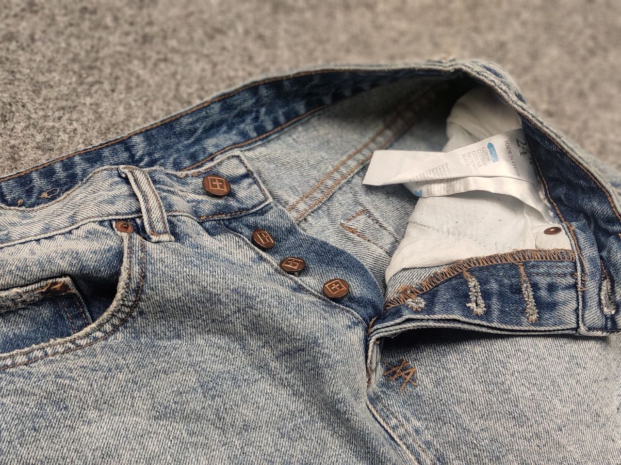 Hysteric Glamour × Ksubi × Vintage Ksubi Japan Design mini moss Distressed Denim Button skirt Size 24" / US 00 / IT 34 - 10 Thumbnail