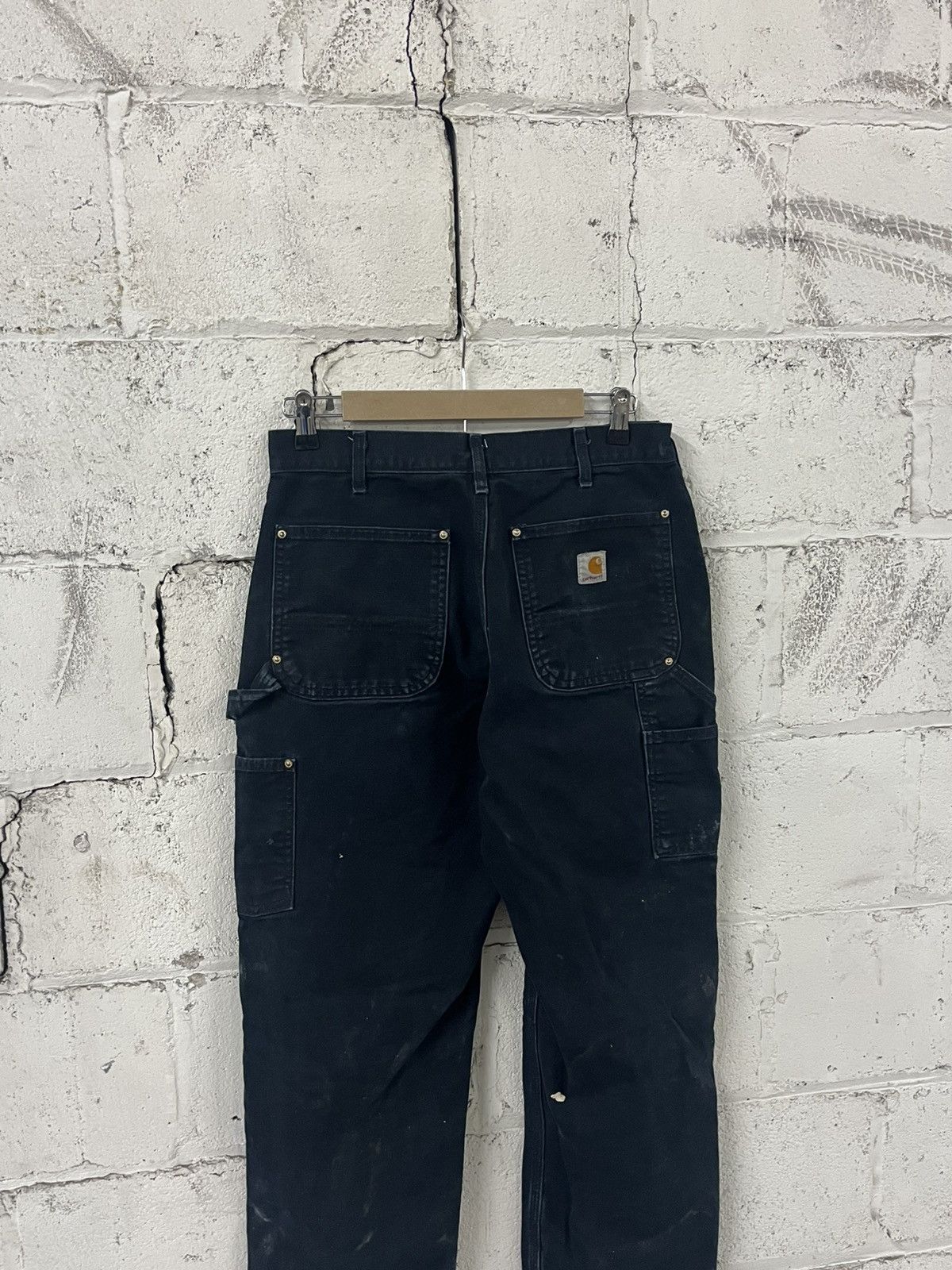 Carhartt Carhartt double knees thrashed and faded black rare skater Size US 30 / EU 46 - 8 Thumbnail