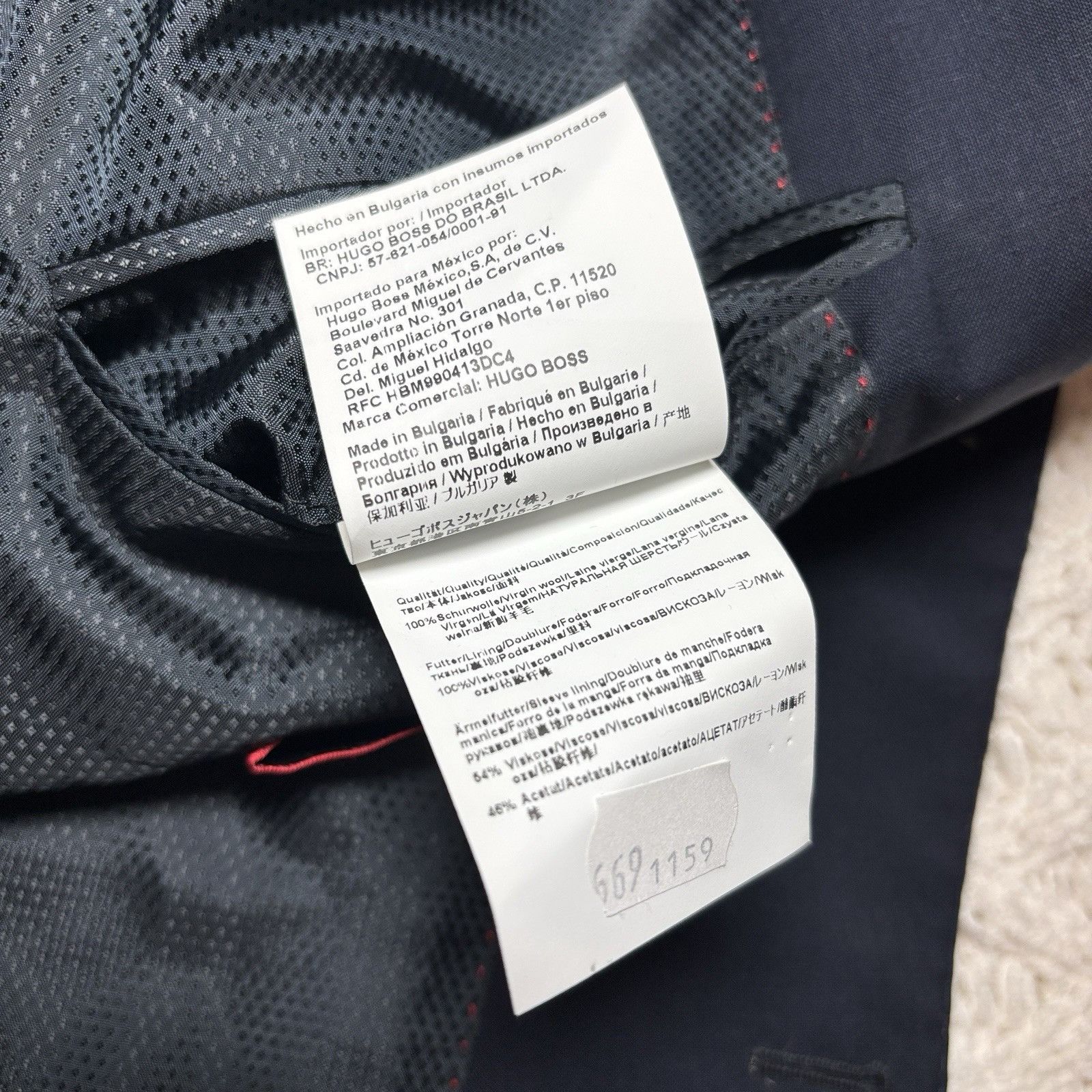Hugo Boss Hugo Boss Diesselstrasse Slim Fit Suit Jacket Navy sz 38R W3 Size 38R - 7 Thumbnail