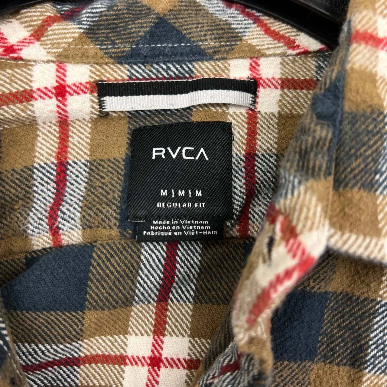 RVCA RVCA Button Up Shirt Men Brown Flannel Plaid Cotton M Size US M / EU 48-50 / 2 - 6 Thumbnail