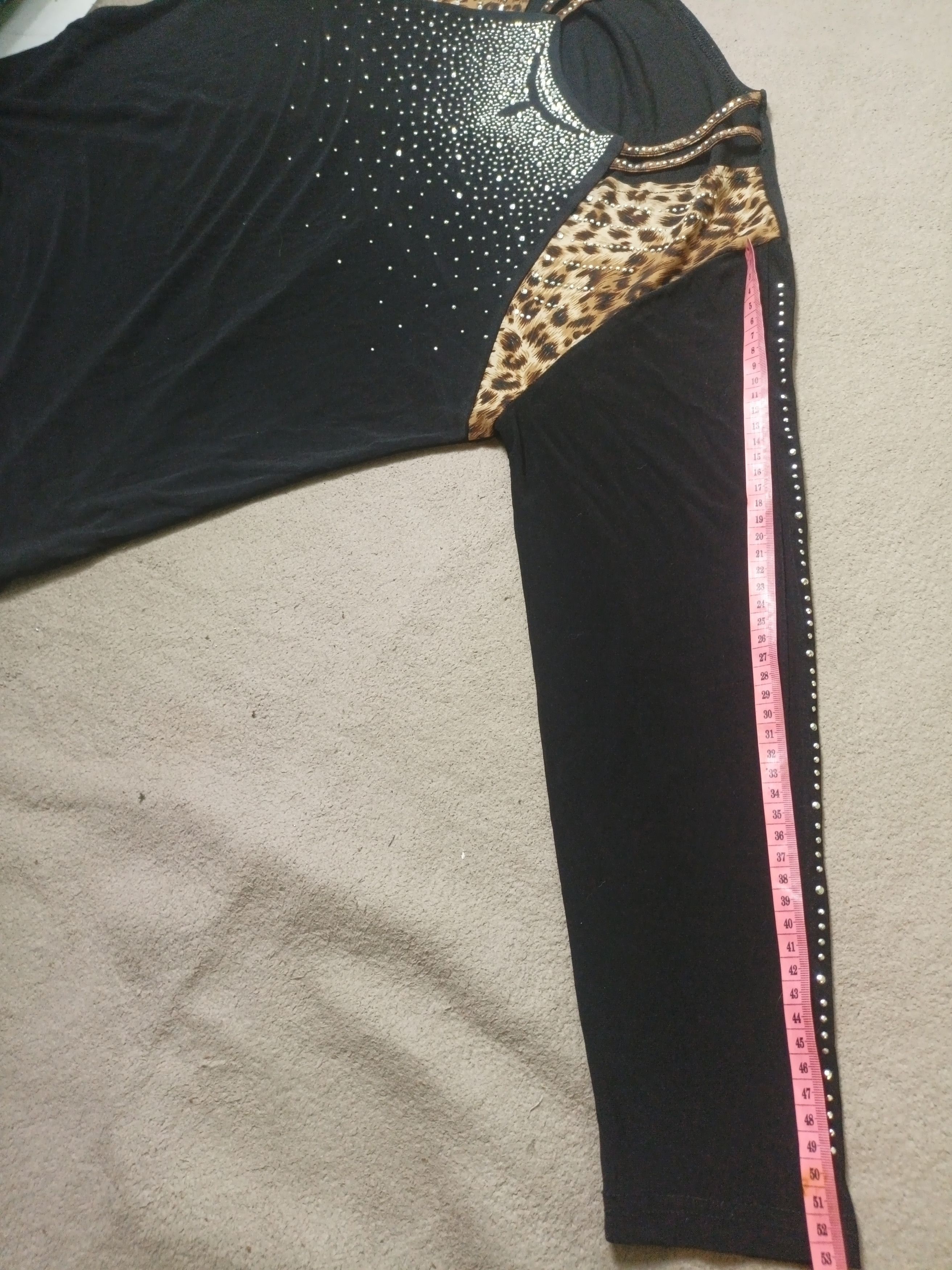 Japanese Brand × Vintage Women's Rhinestone Wave Top leopard print Size XXL / US 16-18 / IT 52-54 - 15 Thumbnail