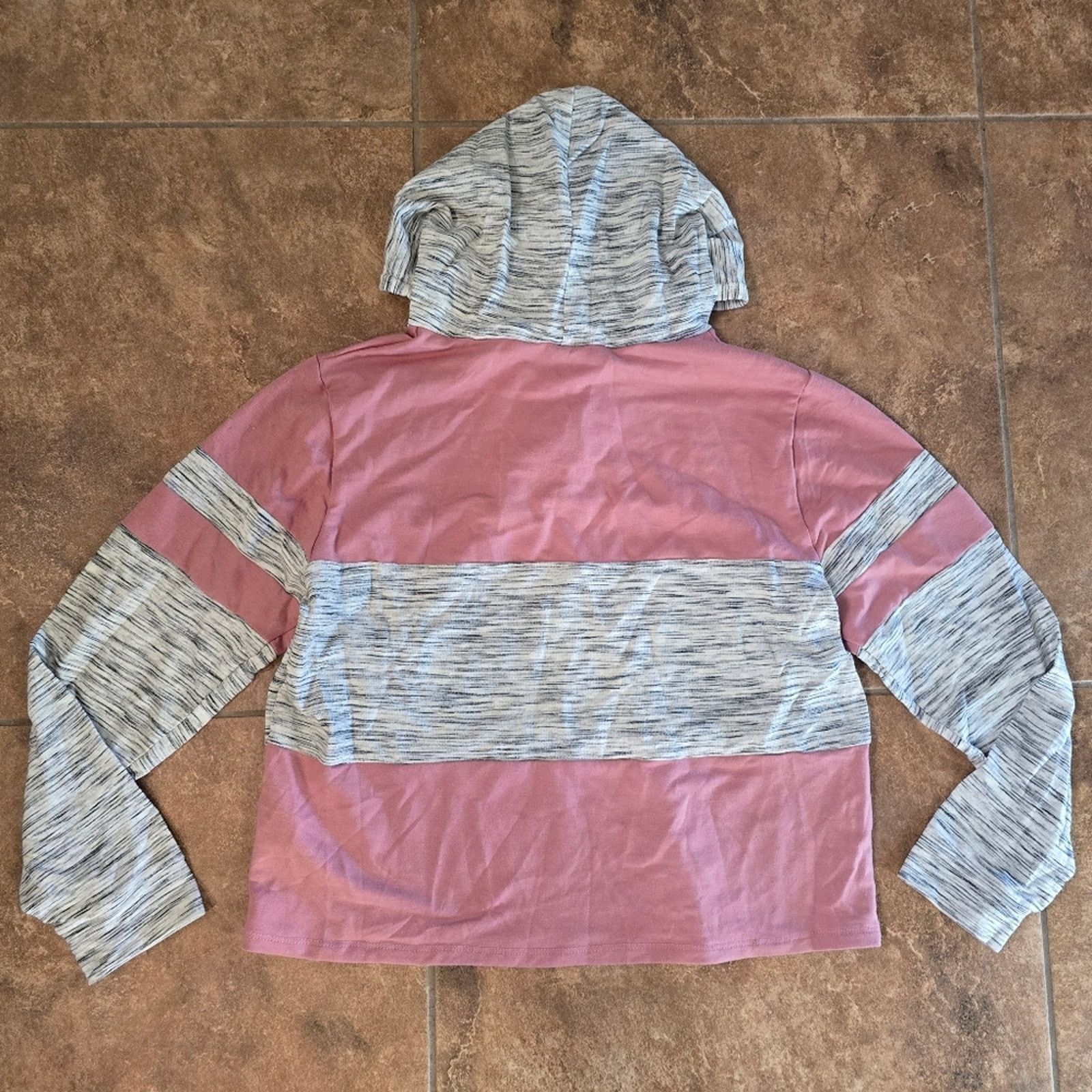 Other Pink Heathered | SWEET RAIN | Colorblock Hoodie Size L / US 10 / IT 46 - 2 Thumbnail