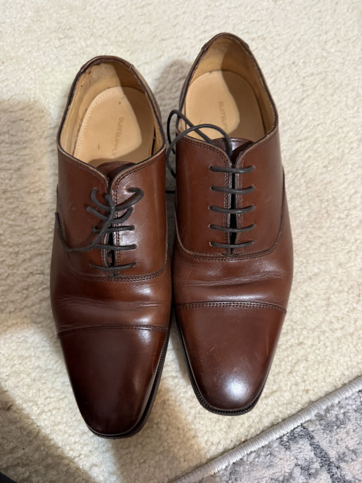 Suitsupply SuitSupply Brown Leather Cap Toe Dress Shoes Size 8.5 Size US 8.5 / EU 41-42 - 2 Thumbnail