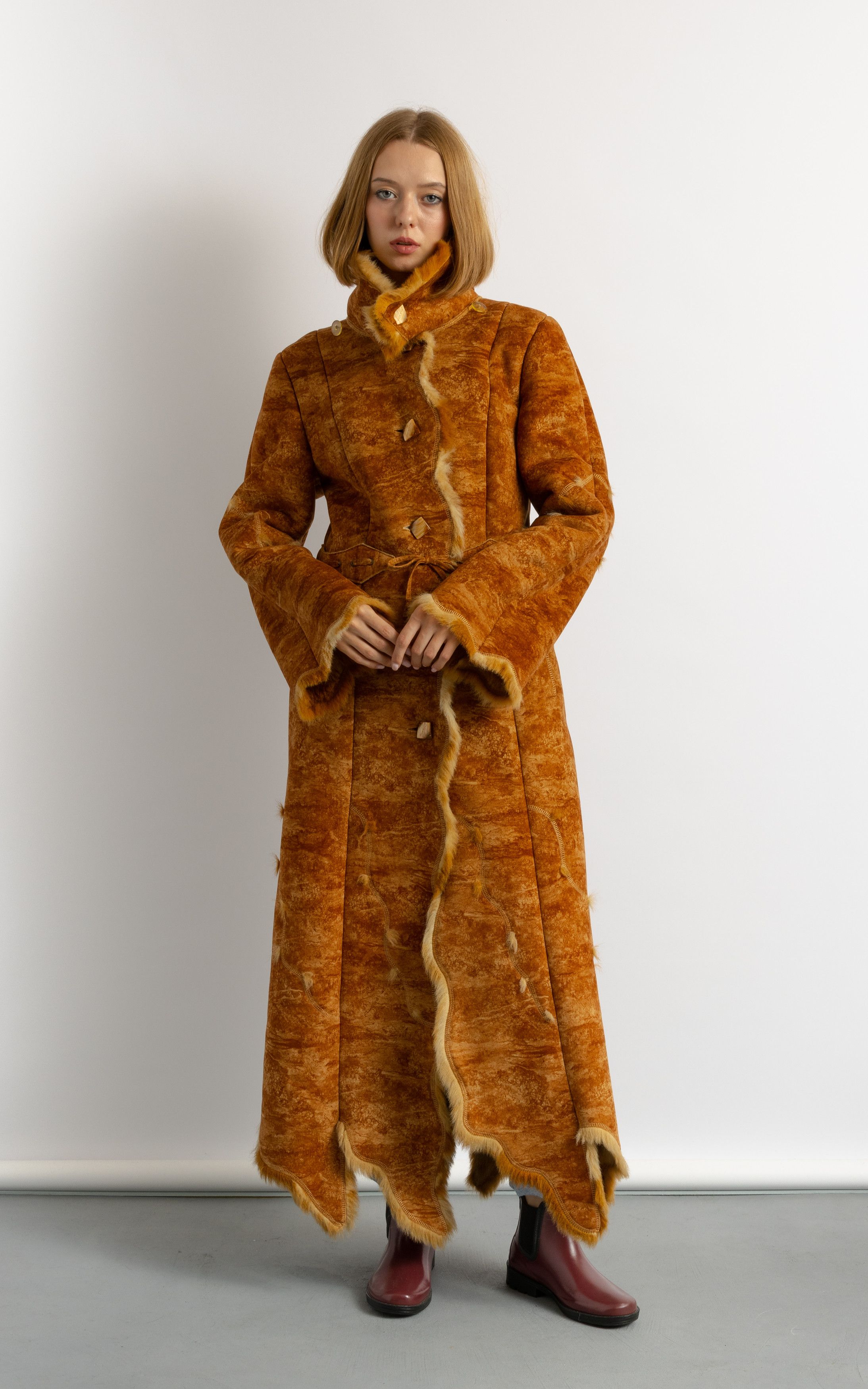 Vintage Vintage Vegan Suede Sheepskin Leather Shearling 8691 Size M / US 6-8 / IT 42-44 - 9 Thumbnail