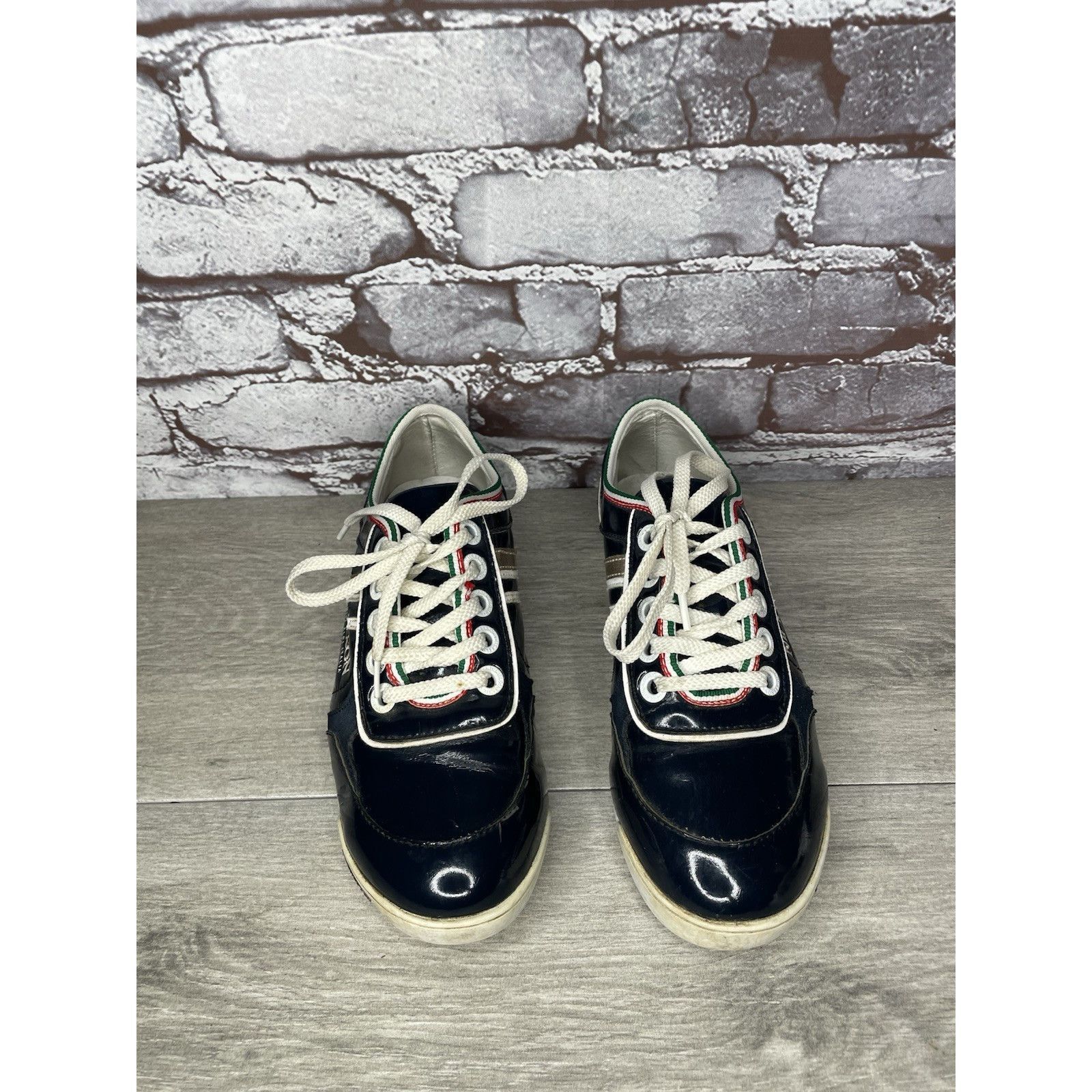 Studio Nicholson NICKELSON Fiera Blue Patent Leather Low Top Lace Sneakers Wo Size US 7.5 / IT 37.5 - 12 Thumbnail