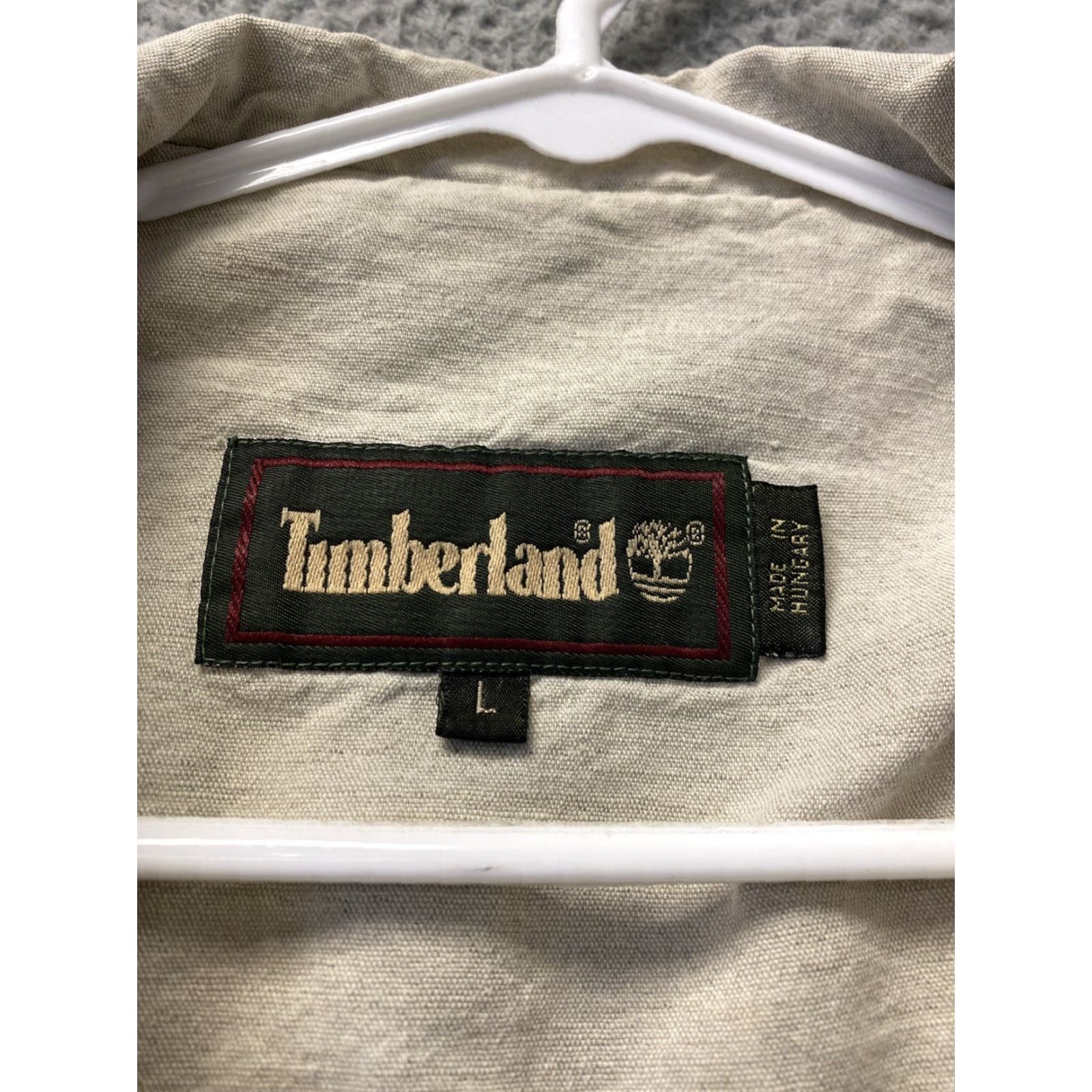 Timberland VINTAGE Timberland Women's Jacket Casual Outdoors Large Beige Cotton Blend 90s Outdoor Fall Winter Size L / US 10 / IT 46 - 4 Thumbnail