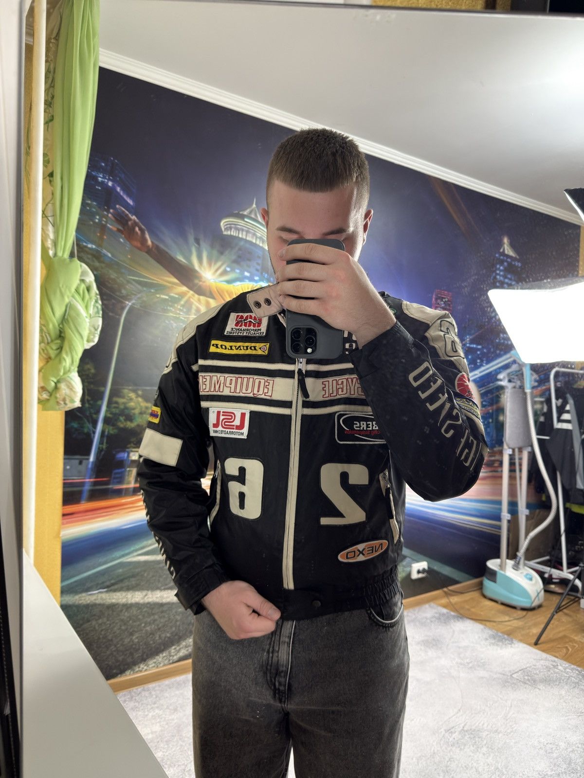 NASCAR VINTAGE 💥 HIGH SPEED NASCAR RACING JACKET Size US M / EU 48-50 / 2 - 13 Thumbnail