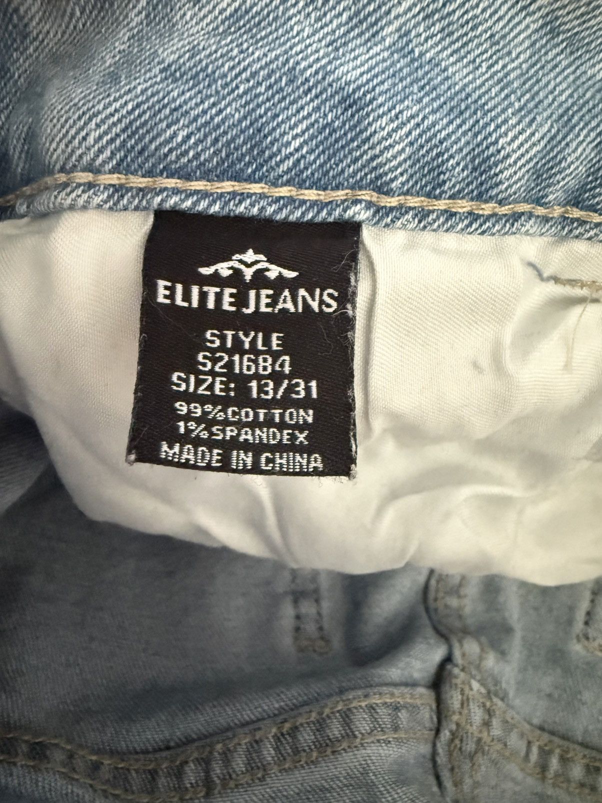 Other Elite Jeans High Rise Distressed Denim Shorts Size 13/31 Size 31" - 4 Thumbnail
