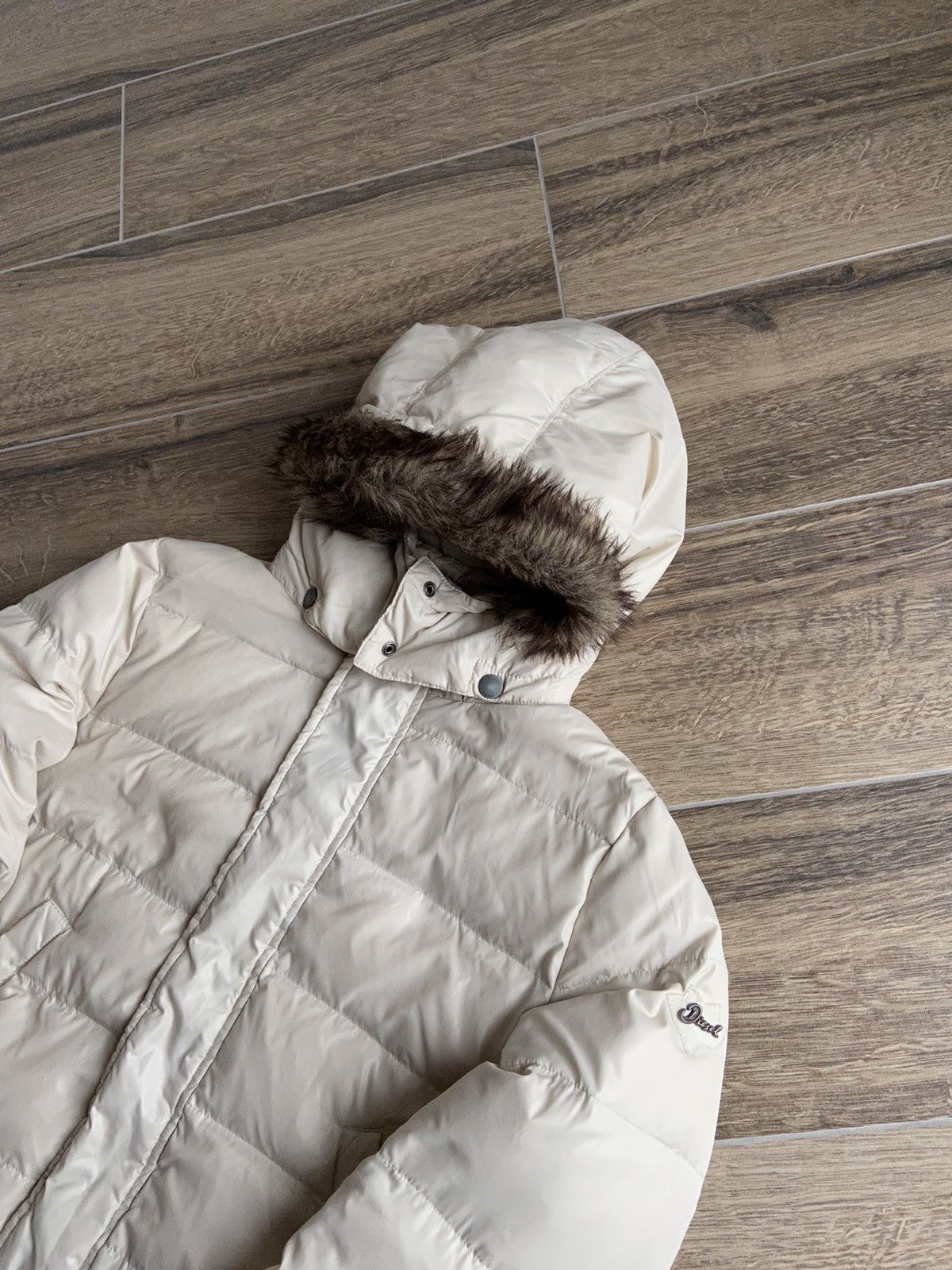 Diesel DIESEL CREAM FUR PUFFER JACKET Size S / US 4 / IT 40 - 3 Thumbnail