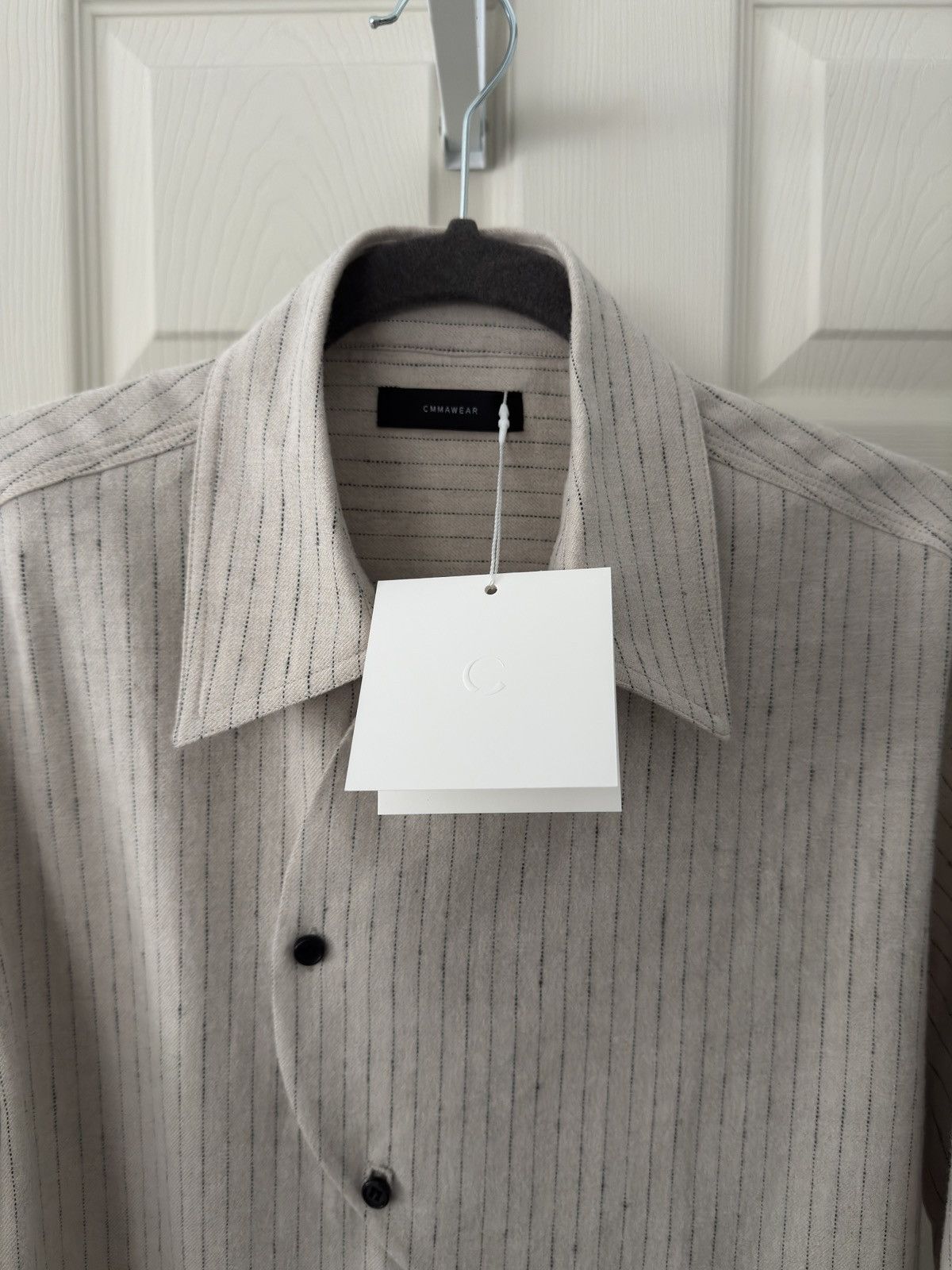 CMMAWEAR Silas Dress Shirt in Cotton and Linen-Wool Size US M / EU 48-50 / 2 - 4 Thumbnail