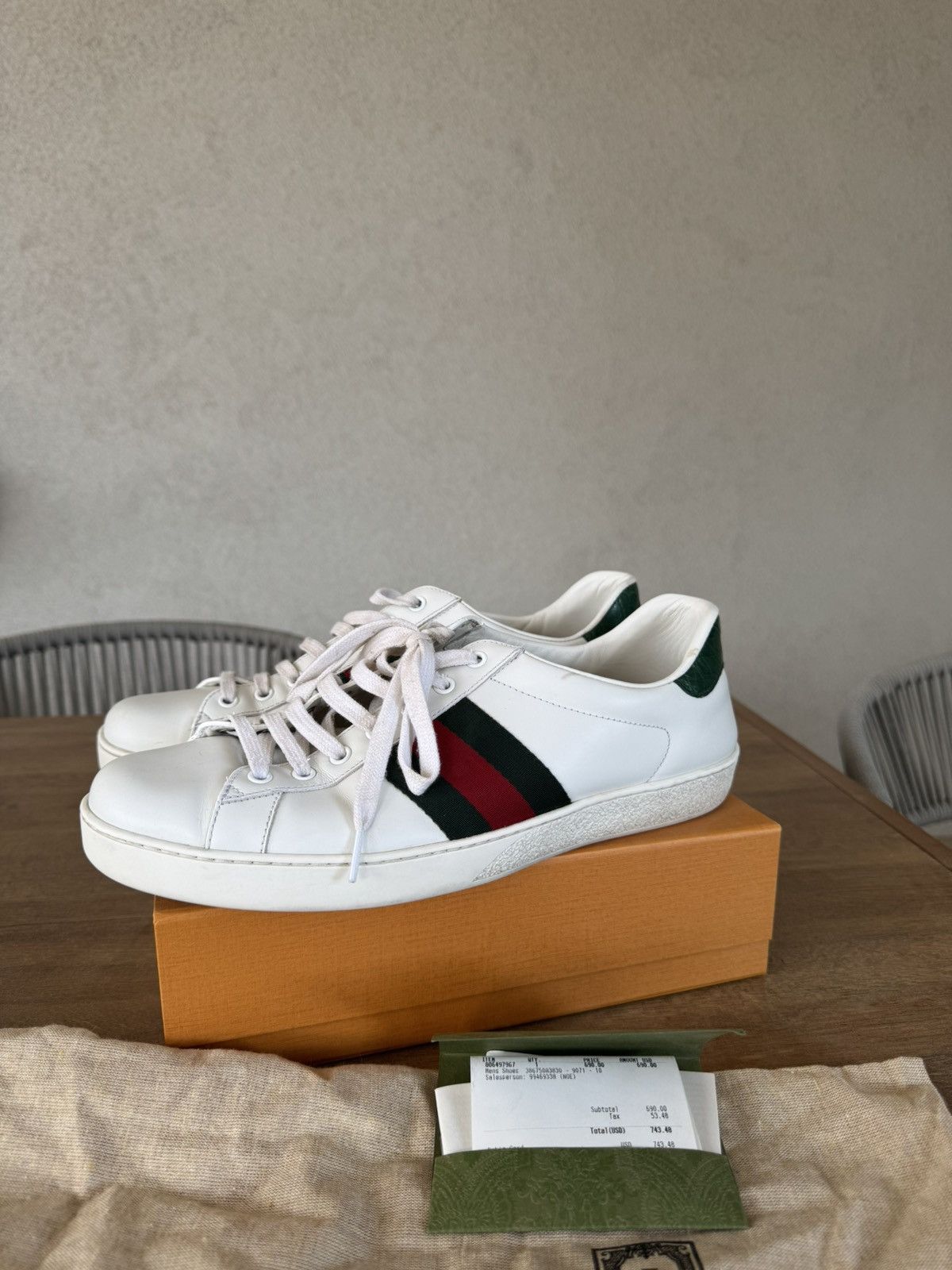 Gucci Mens Gucci shoes Ace GG Size US 10 / EU 43 - 3 Thumbnail