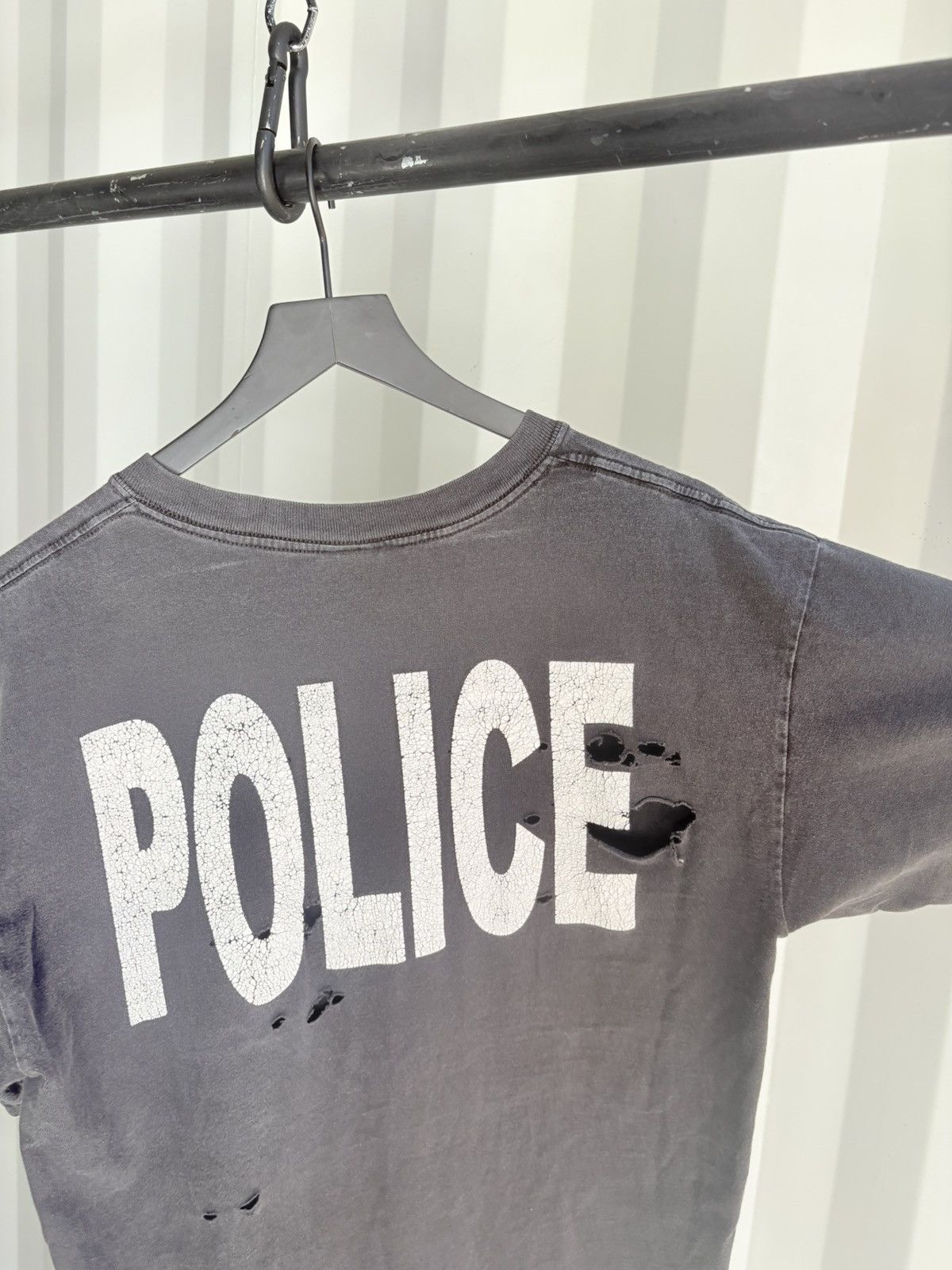 Vintage Thrashed Police Faded Distressed ERD Grunge Band WCC HARLEY Size US XL / EU 56 / 4 - 2 Thumbnail