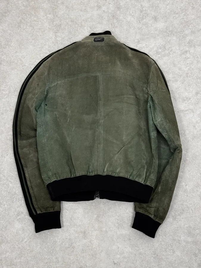 Emporio Armani SS2007 Emporio Armani Green & Black Suede Leather Biker Jacket Size US S / EU 44-46 / 1 - 4 Thumbnail