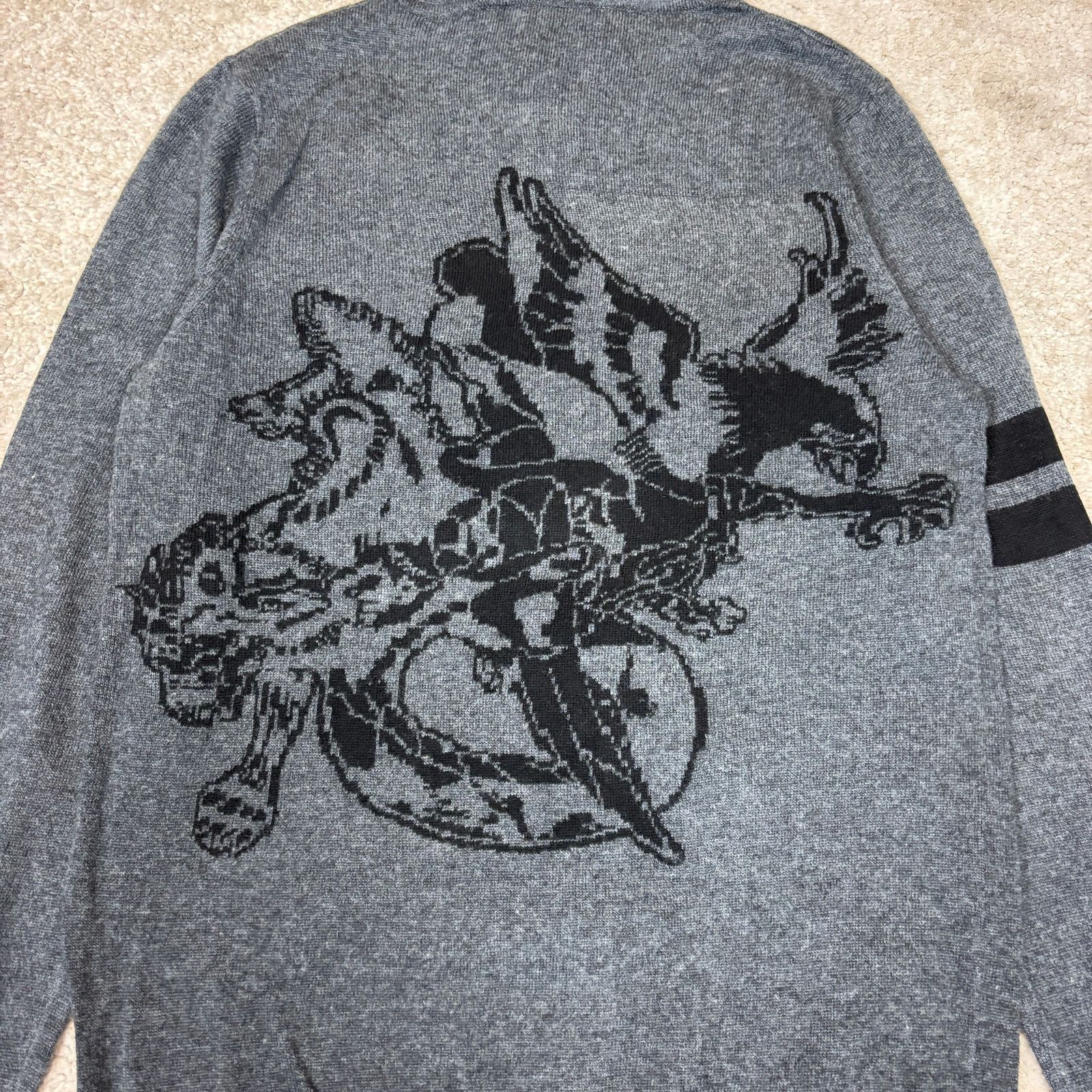Ed Hardy NWT Ed Hardy Eagle Lambswool Angora Zip Hoodie Medium Y2K Size US M / EU 48-50 / 2 - 2 Thumbnail