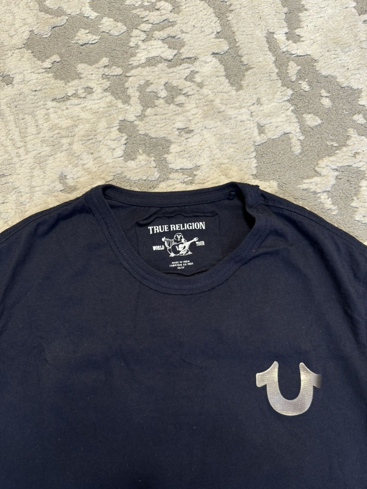 True Religion × Vintage TRUE RELIGION SS WOLF METALLIC TEE Size US S / EU 44-46 / 1 - 5 Thumbnail
