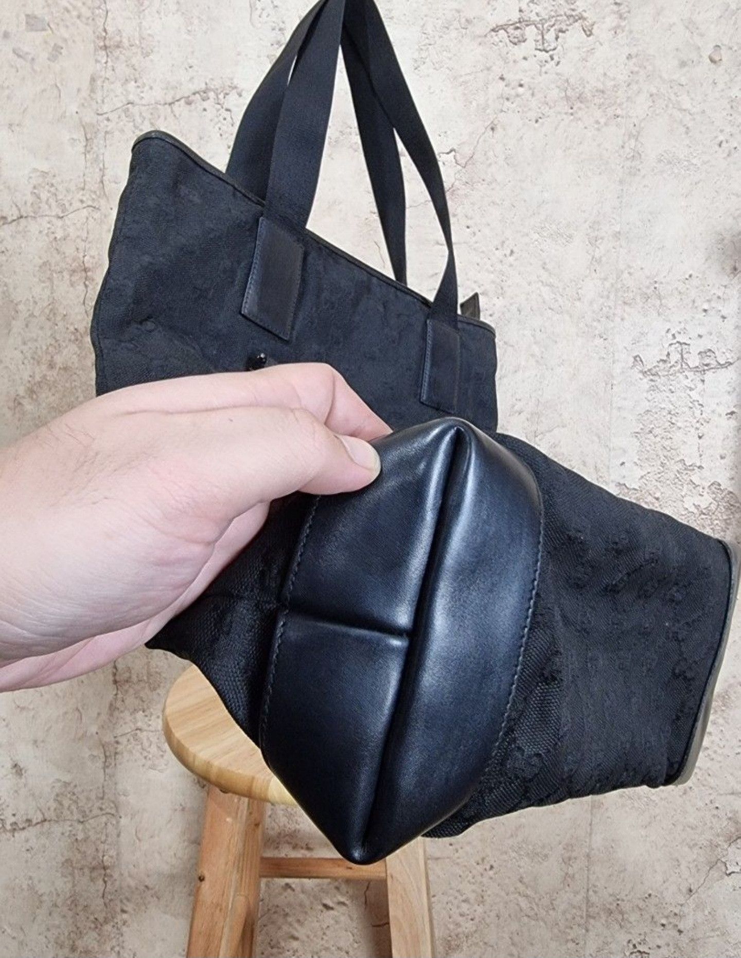 Gucci Gucci Canvas/Leather GG Tote Bag Size ONE SIZE - 6 Thumbnail