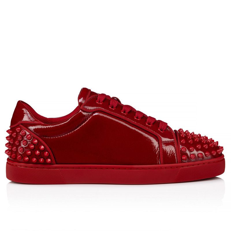 Christian Louboutin oc11z0426 Seavaste 2 Orlato Flat Patent Sneakers in Red Size US 7 / EU 40 - 2 Thumbnail