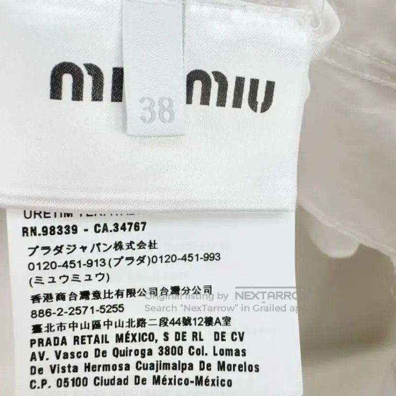 Miu Miu Miu Miu White Cotton Long Sleeve Shirt . Size M / US 6-8 / IT 42-44 - 8 Thumbnail