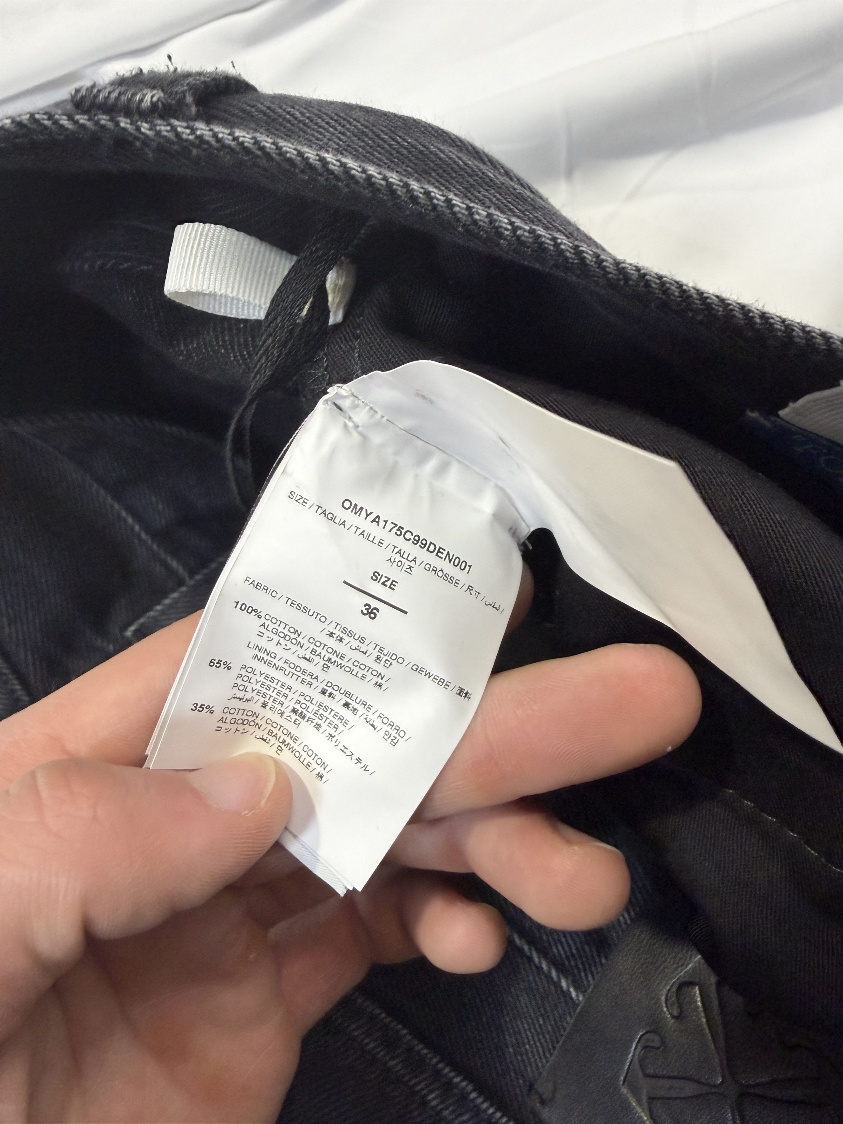 Off-White Off White Black Denim For Ever Jeans Size 36 Size US 36 / EU 52 - 7 Thumbnail