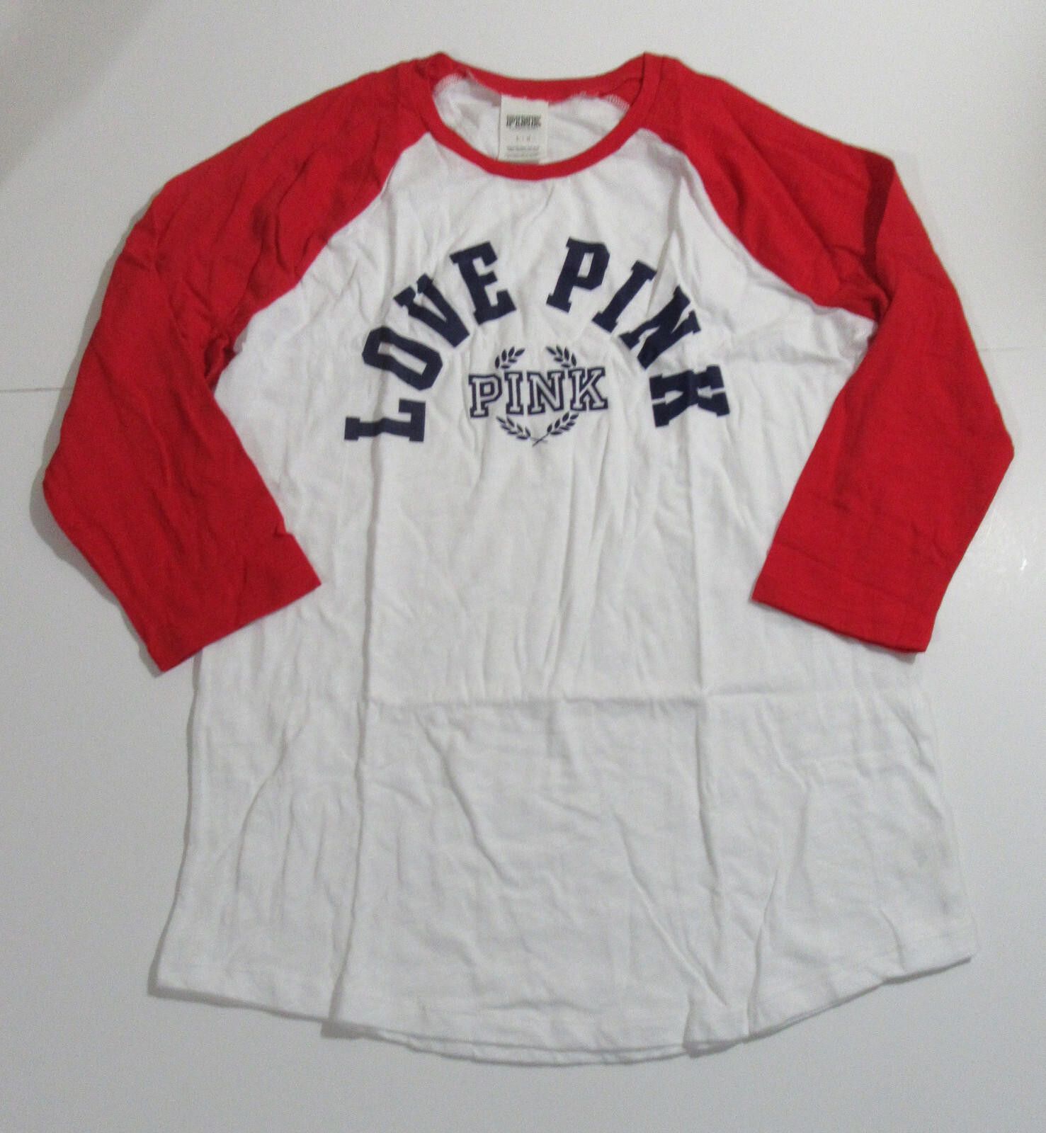 Designer Victoria's Secret Pink Long Sleeve Lightweight T-Shirt Tee L Size L / US 10 / IT 46 - 1 Thumbnail