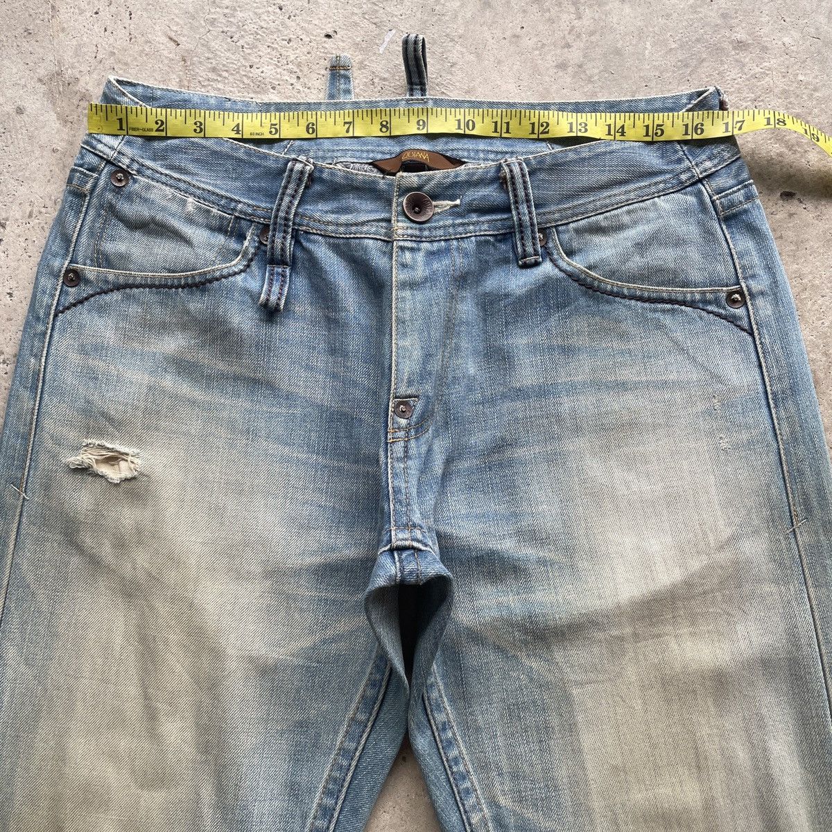 Japanese Brand Vintage Japan Rusty BAGGY Jeans Distressed Faded Denim Pants Size US 34 / EU 50 - 6 Thumbnail