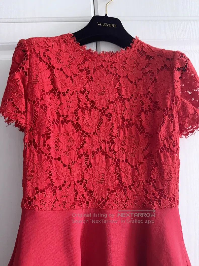 Valentino Big red lace dress