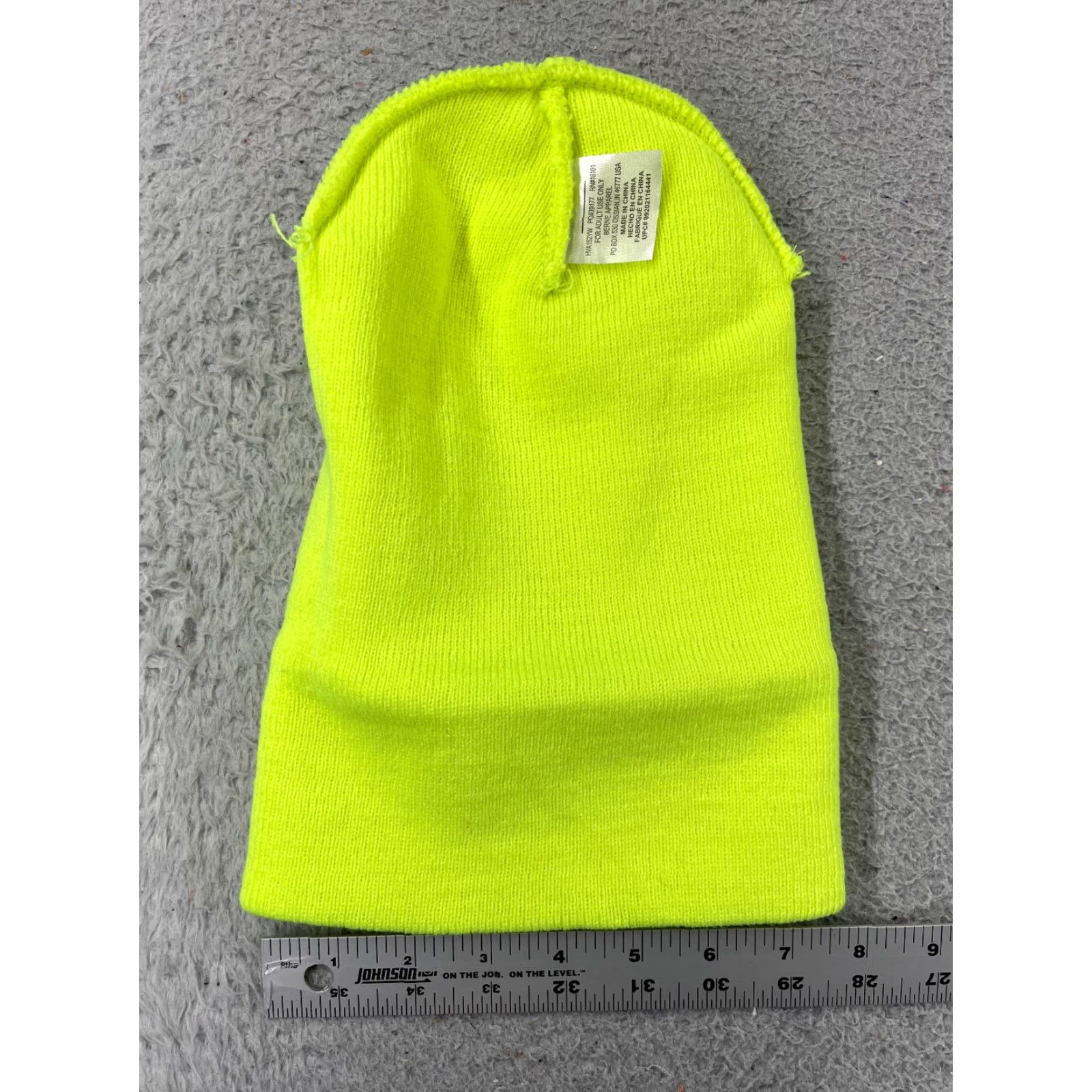 Vintage Berne Apparel Beanie Toque Adult One Size Neon Yellow Knit Acrylic Camp Fish Ski Hat Unisex Adults Mens Womens Boys Girls Size ONE SIZE - 5 Thumbnail