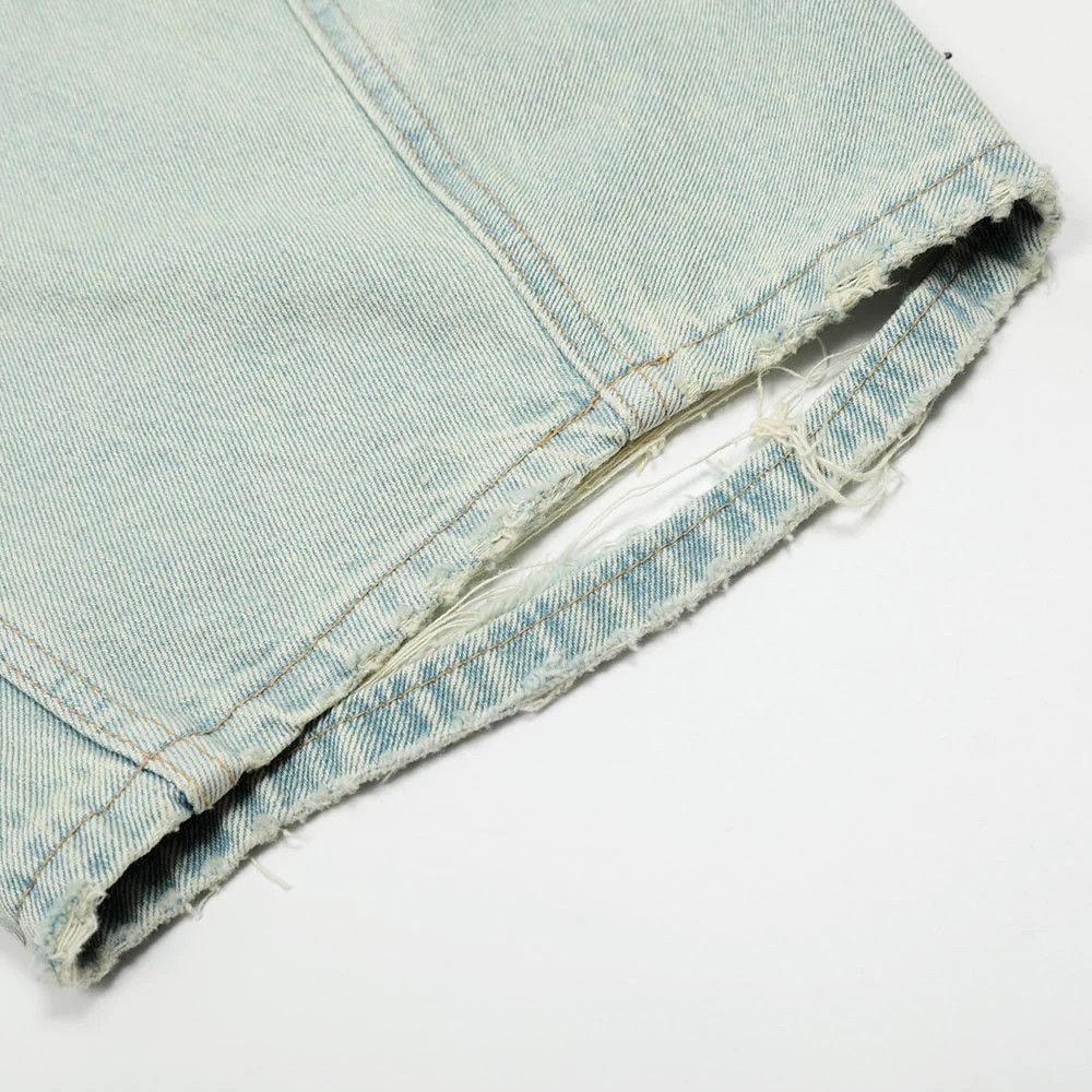 Japanese Brand × Jean Men's loose punk distressed washed ripped scimitar jeans Size US 32 / EU 48 - 6 Thumbnail
