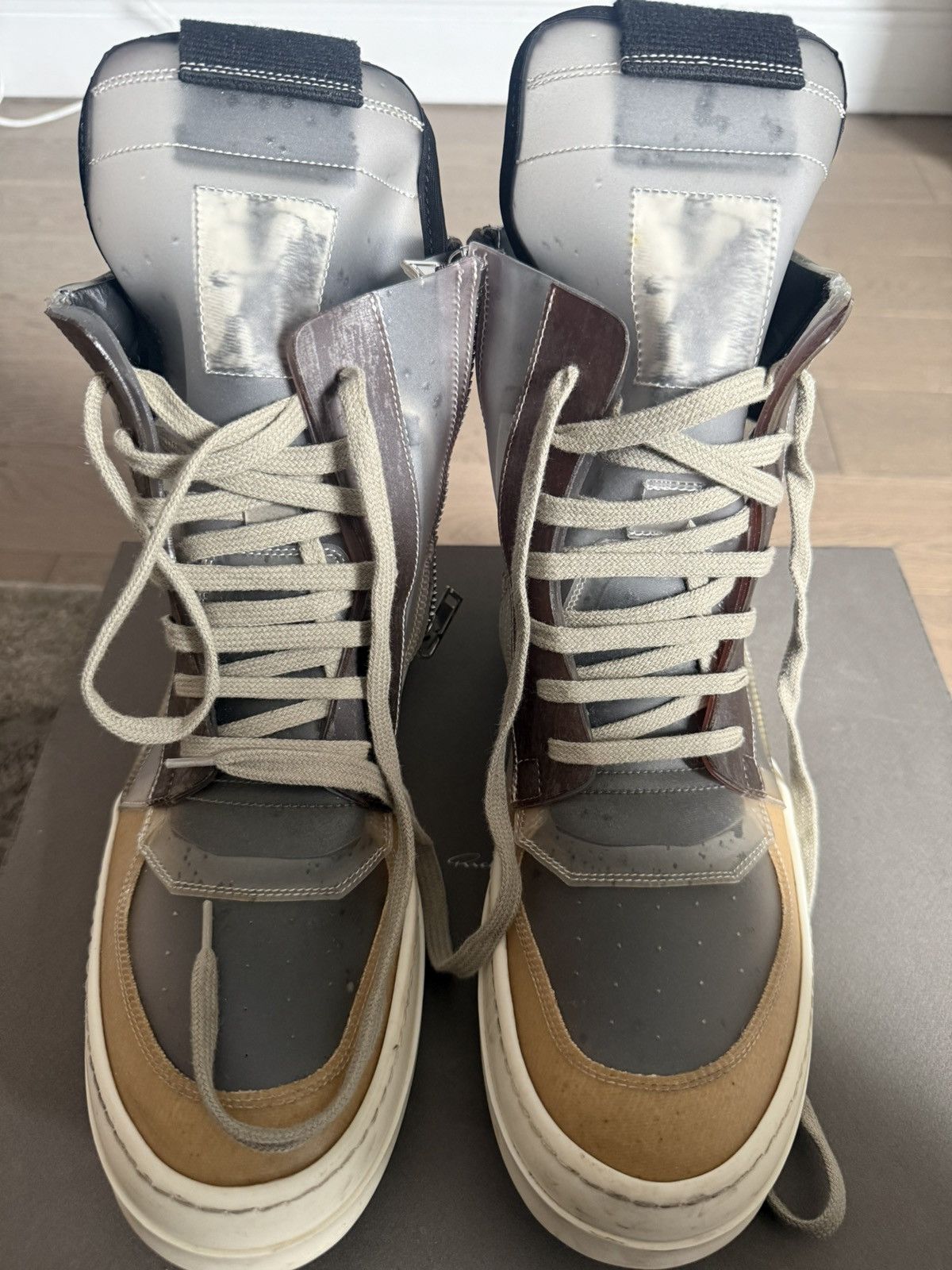 Rick Owens Rick Owens Phlegethon Geobasket High-Top Sneakers Size US 10 / EU 43 - 3 Thumbnail