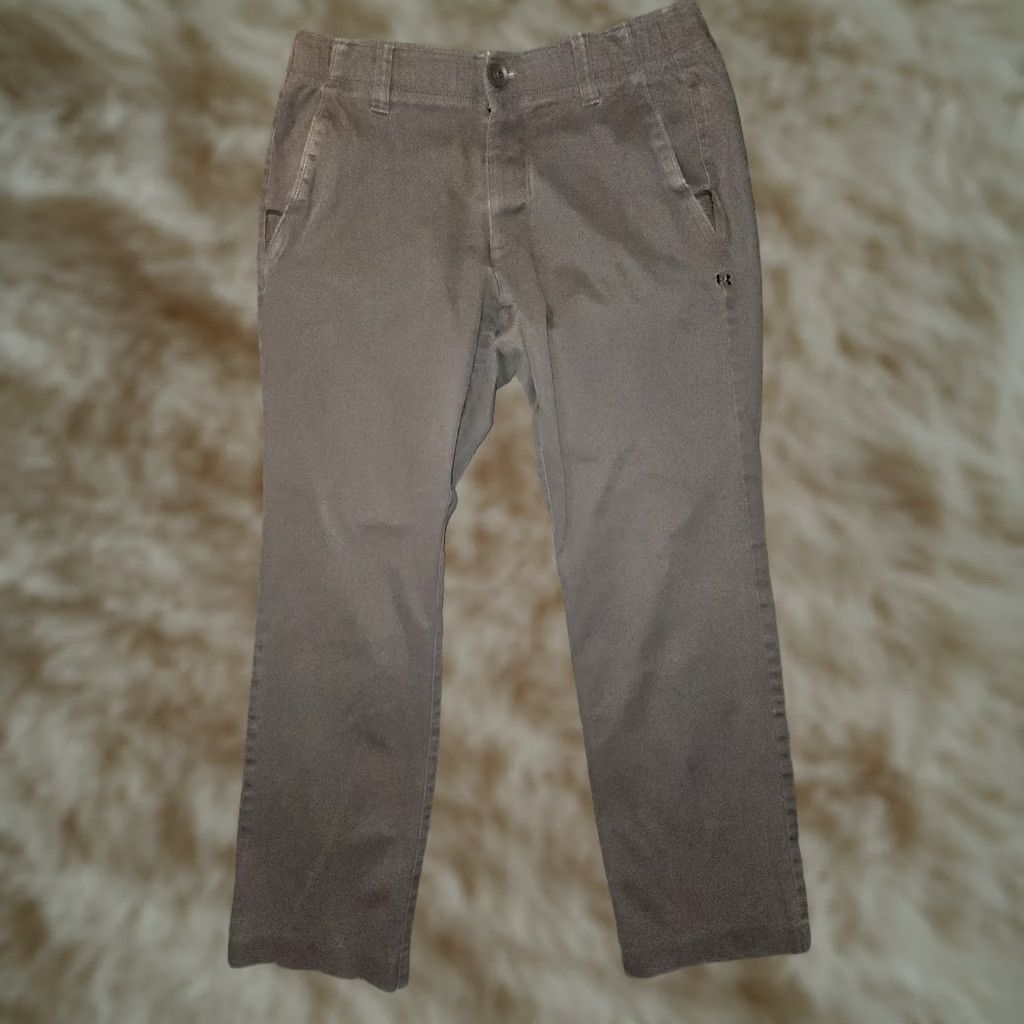 Under Armour Under Armour Pants Men's 34x30 Brown Stretch Khakis Slash Pocket Workwear Casual Sport Size US 34 / EU 50 - 1 Thumbnail