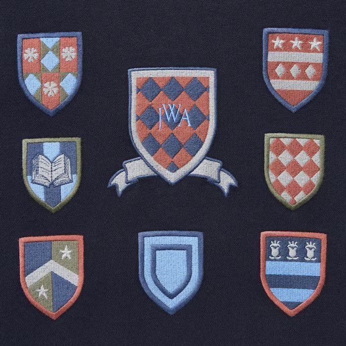 JW Anderson × Uniqlo Small JW Anderson Sweatshirt Navy Coat of Arms Crest Shirt Size US S / EU 44-46 / 1 - 12 Thumbnail