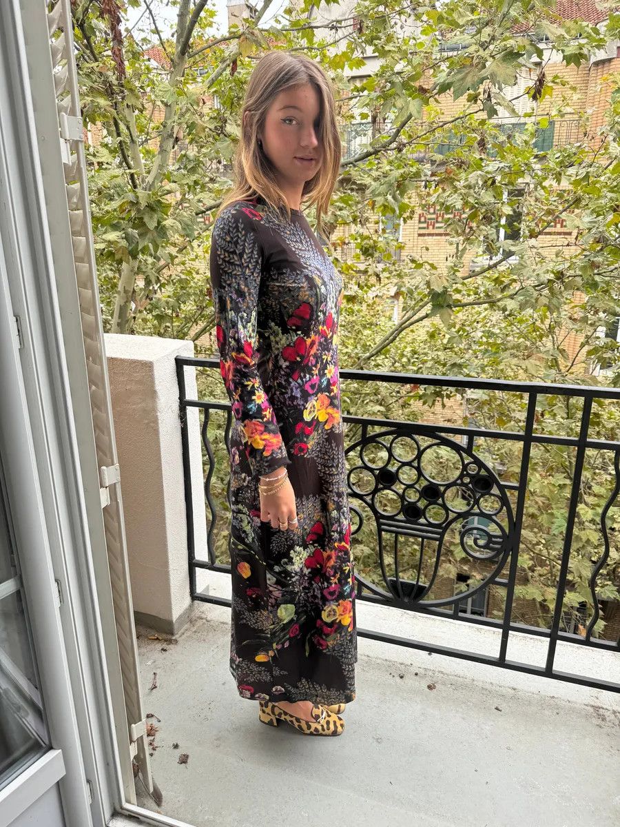 Designer × Jean Paul Gaultier × Vintage SS2004 Jean Paul Gaultier Flower Distinct Italian Dress Size S / US 4 / IT 40 - 5 Thumbnail