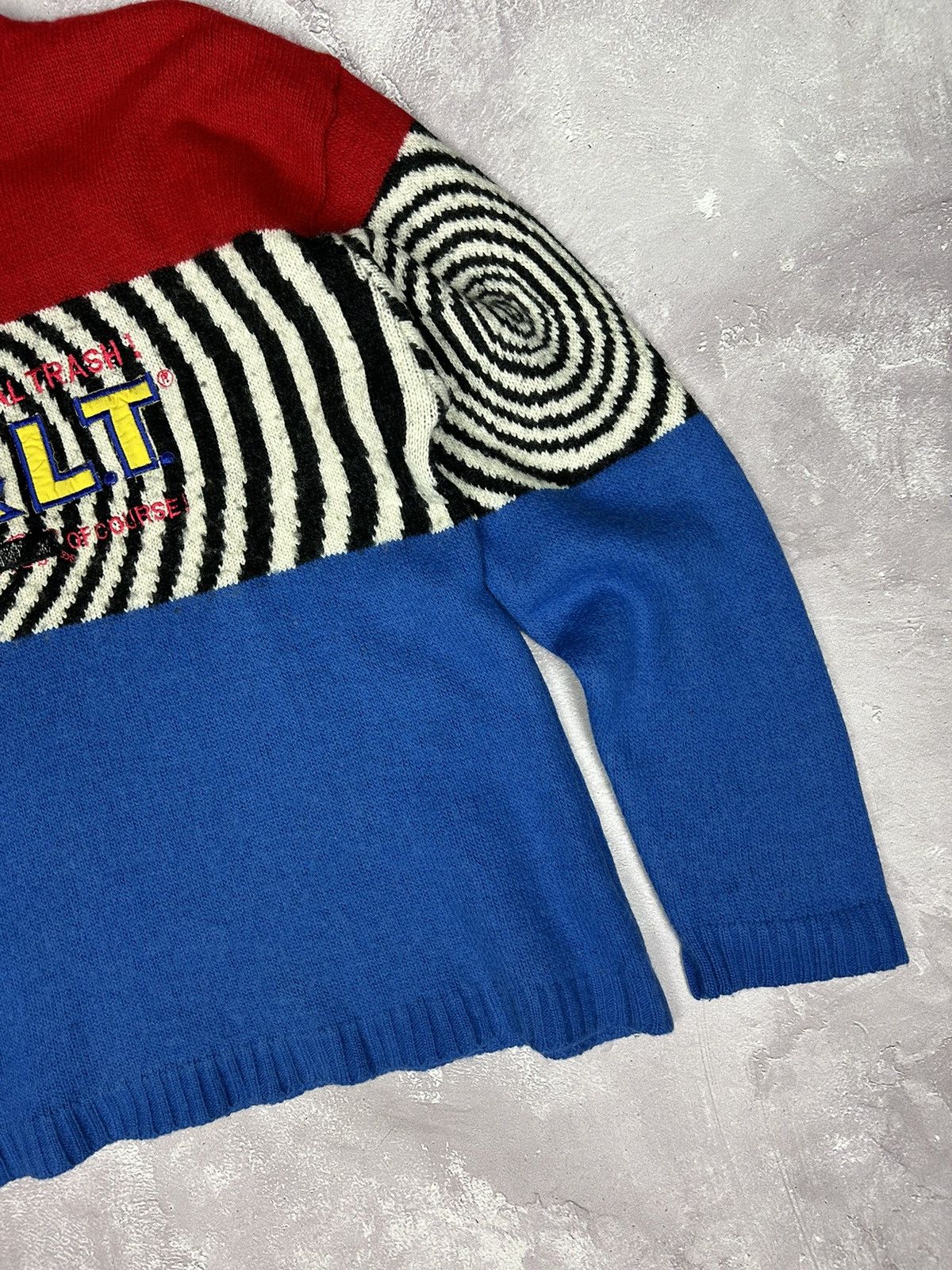 Walter Van Beirendonck W&LT Walter Van Beirendonck Big Logo Multicolor Sweater RARE Size US M / EU 48-50 / 2 - 2 Thumbnail