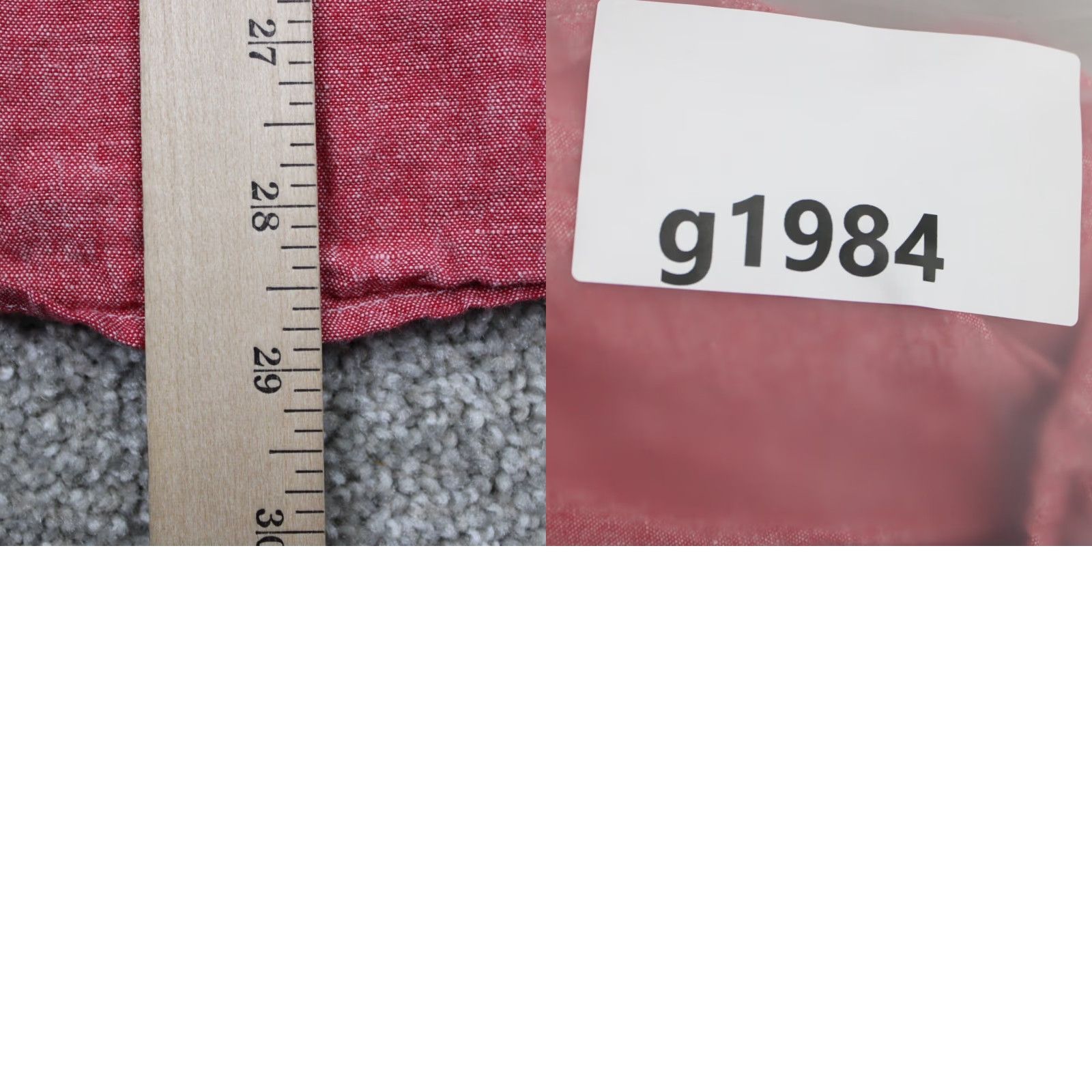 Banana Republic Banana Republic Shirt Mens Large Red Linen/Cotton Blend Button-Up Slim Fit L/S Collared Short/Long Sleeve Size US L / EU 52-54 / 3 - 9 Thumbnail