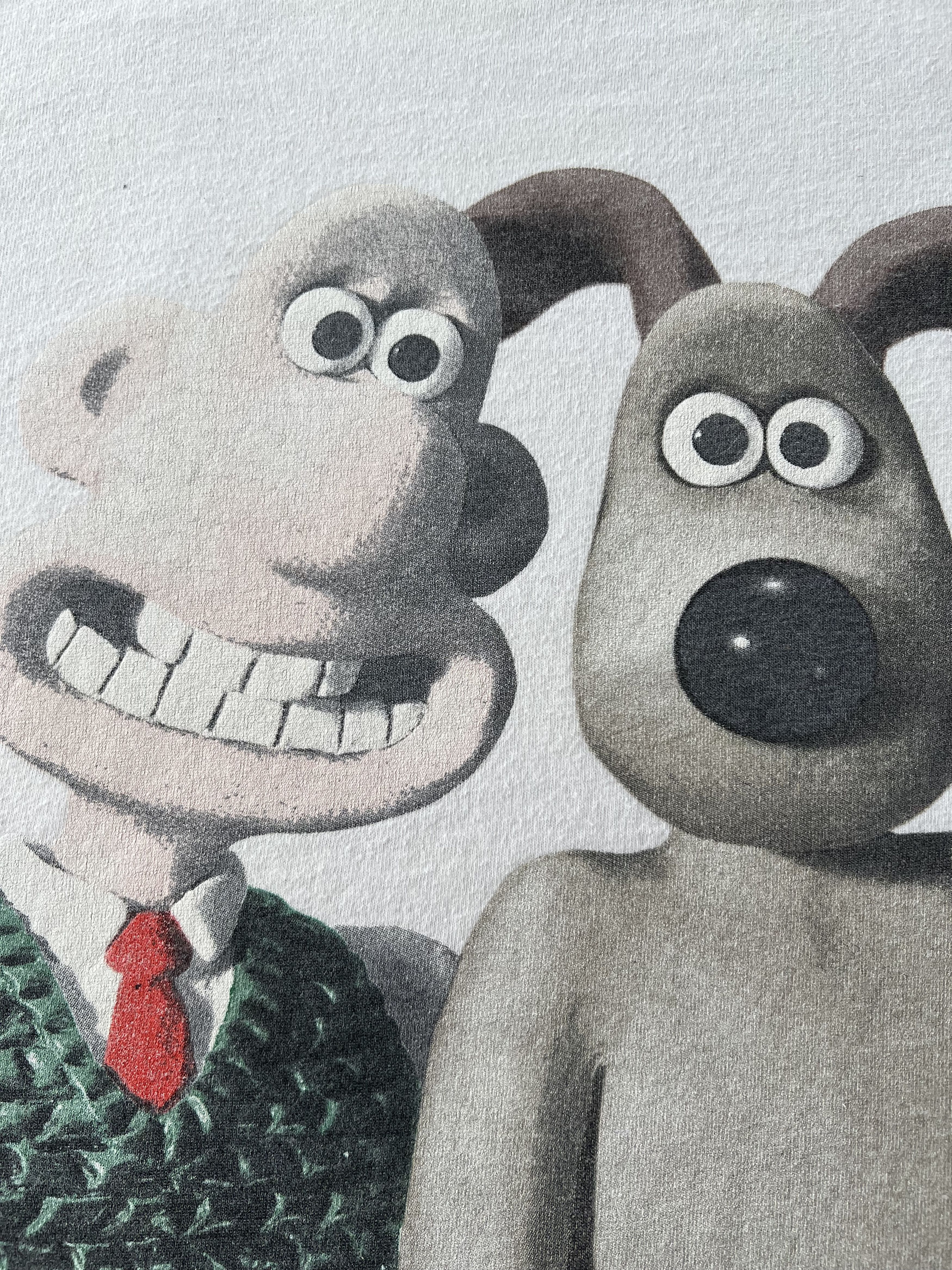 Cartoon Network Vintage 1989 Wallace and Gromit Cartoon White T-shirt Size US XL / EU 56 / 4 - 4 Thumbnail