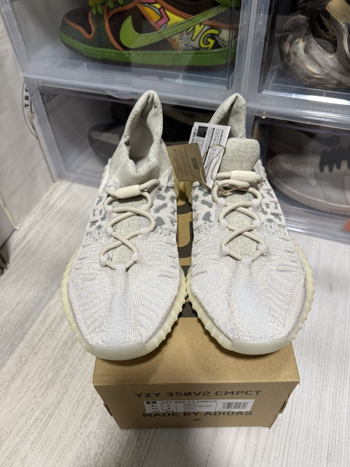 Adidas × Kanye West Adidas Yeezy 350 V2 CMPCT Slate Bone Size US 8.5 / EU 41-42 - 4 Thumbnail