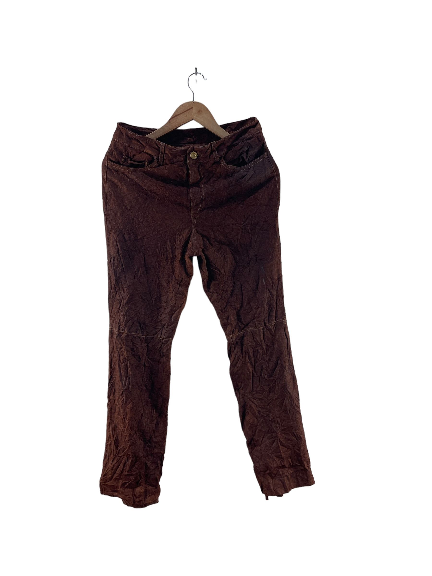 Leather × Polo Ralph Lauren Vintage Polo Ralph Lauren Monogram Goat Suede Trouser Size US 30 / EU 46 - 1 Thumbnail