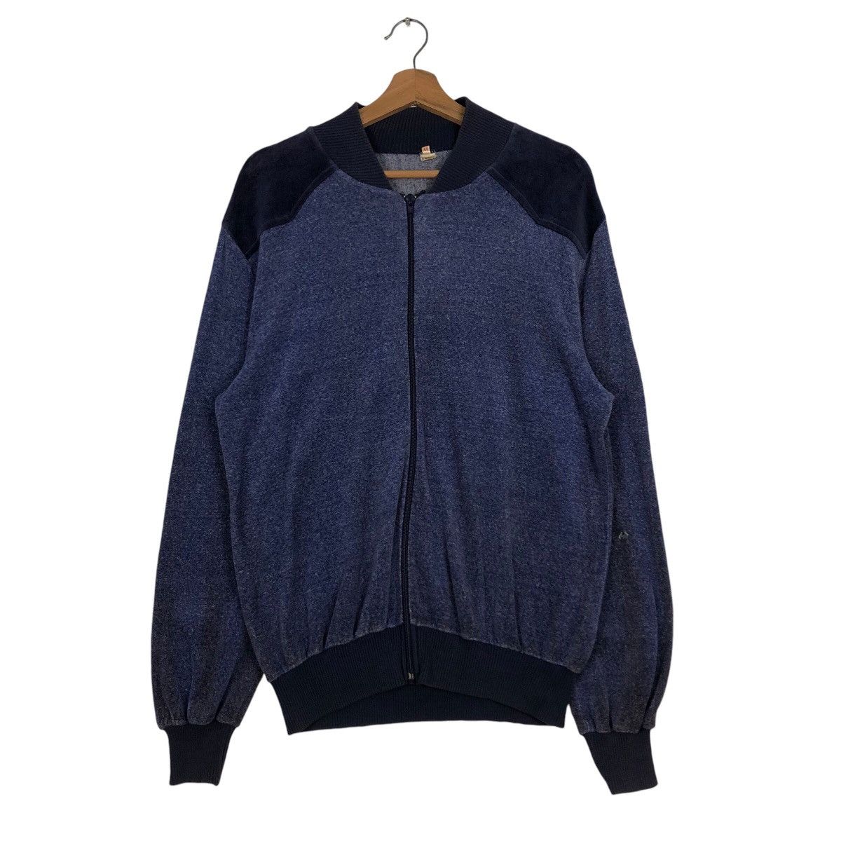 Japanese Brand 📌Vintage Velvet Jacket Made in Western Germany Opti Zipper Size US M / EU 48-50 / 2 - 2 Thumbnail