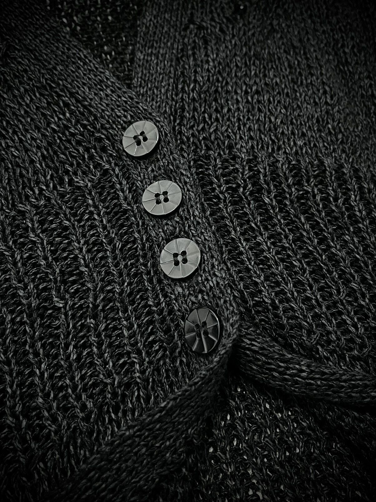 Japanese Brand Eterno Gothic Grunge Black Long Cardigan IfSixWasNine Style Size M / US 6-8 / IT 42-44 - 5 Thumbnail