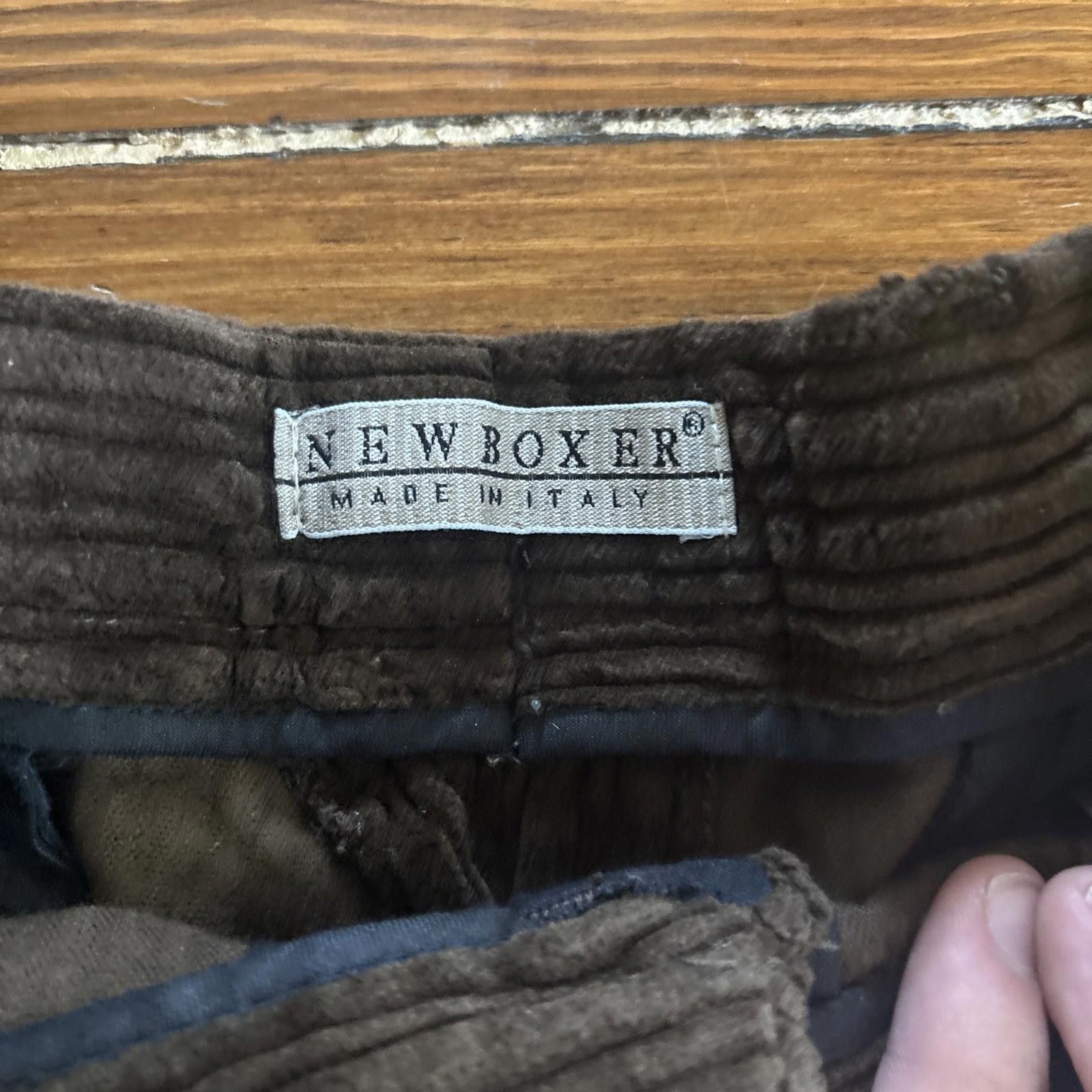Other Newboxer Italia Brown Corduroy Pants Dead Stock NWT Size 40 Size US 32 / EU 48 - 3 Thumbnail