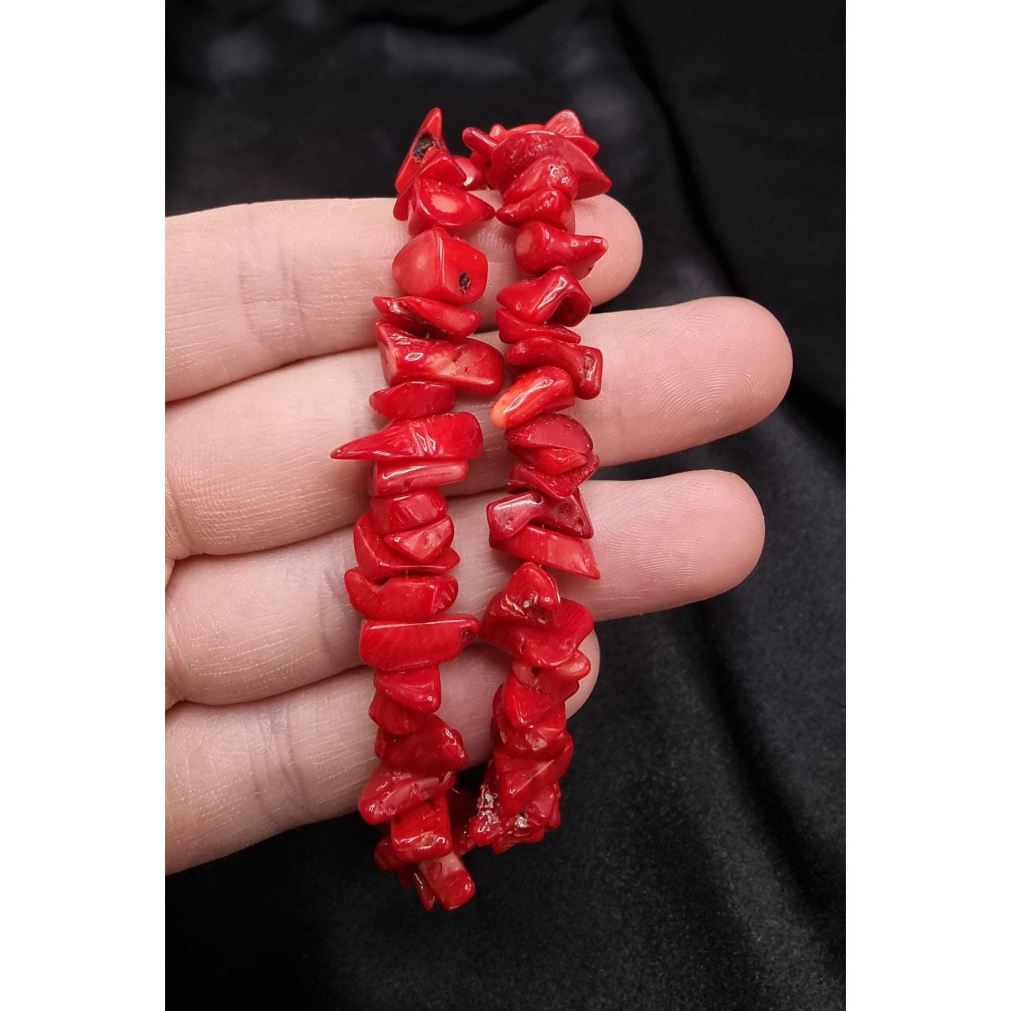 Vintage Genuine Coral Double Strand Necklace With 925 Sterling Silve Size ONE SIZE - 4 Thumbnail