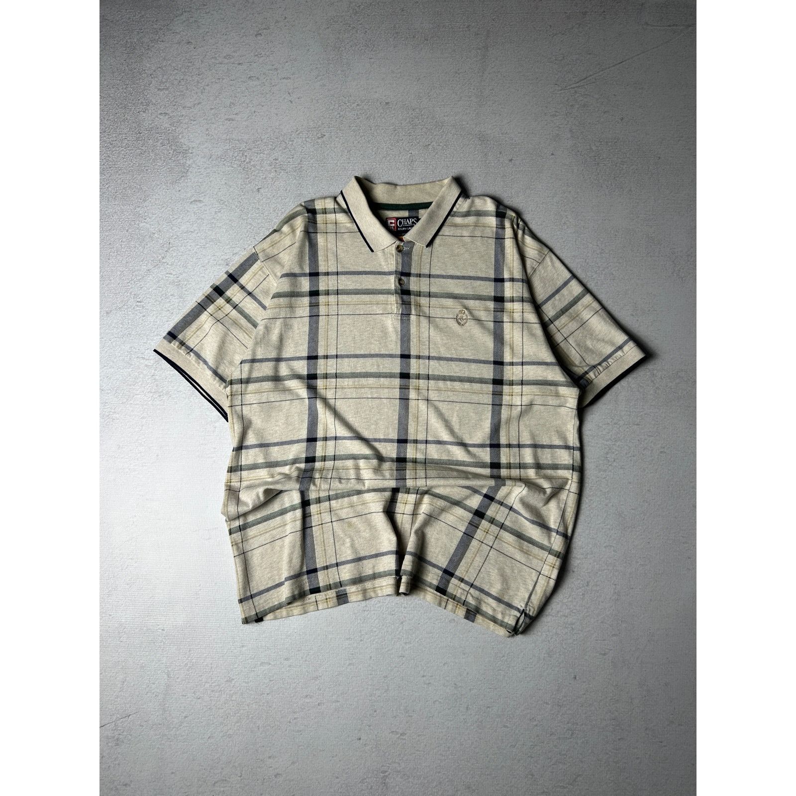 Ralph Lauren Vintage Chaps Ralph Lauren Beige Polo Shirt - Men's XL Size US XL / EU 56 / 4 - 1 Thumbnail