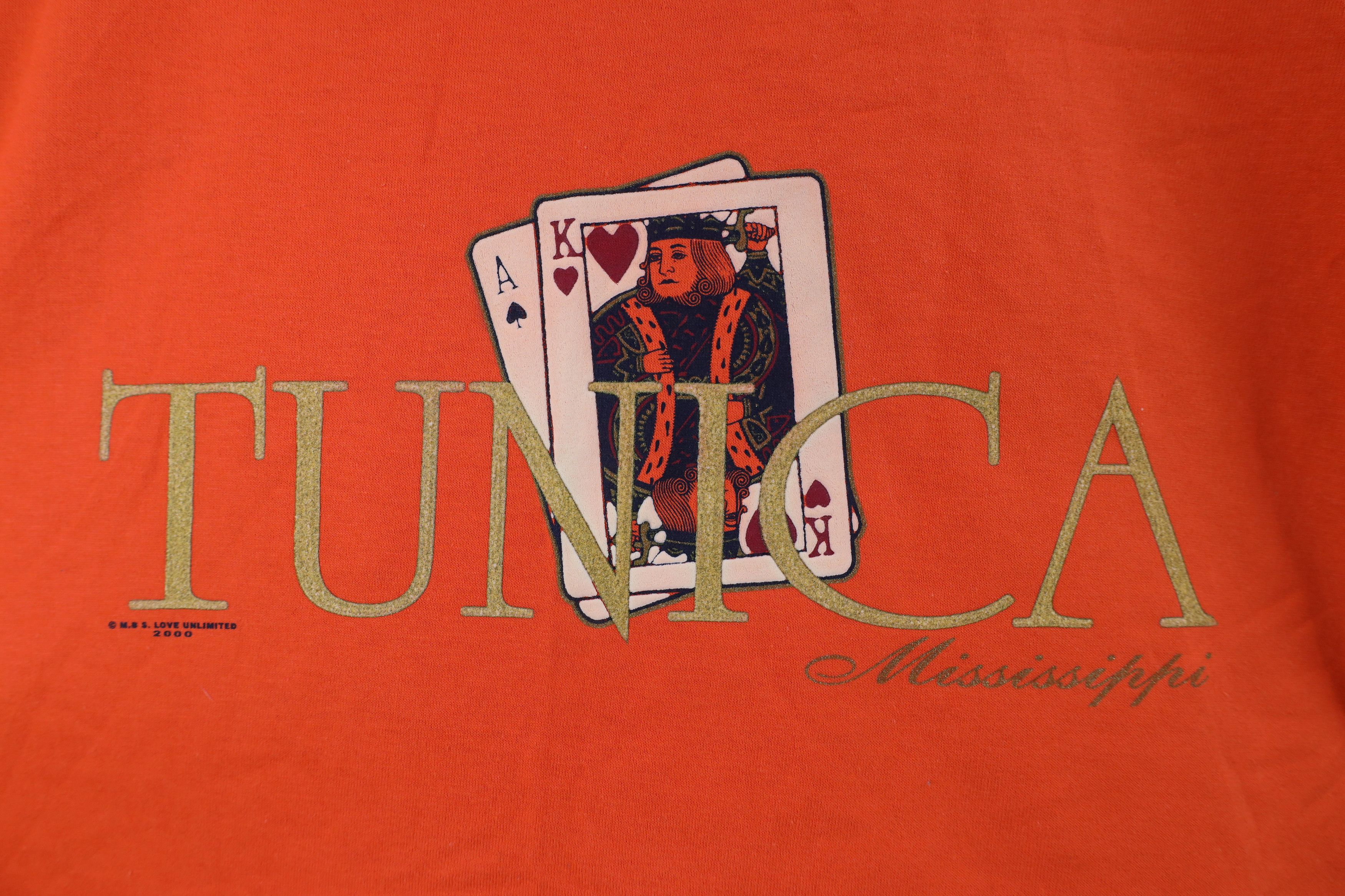 Vintage Vintage Y2K 2000 Tunica Mississippi Gambling Casino T-Shirt Size US L / EU 52-54 / 3 - 4 Thumbnail