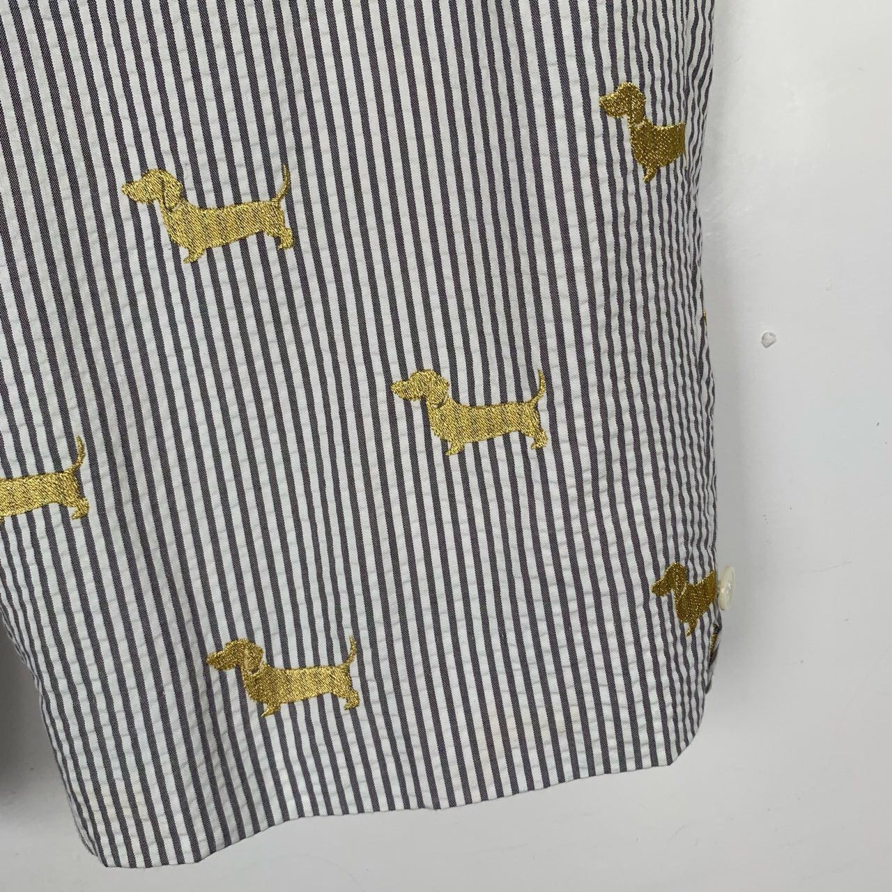 Thom Browne Thom Browne Gold Thread Dog Grey Cotton Shorts Size US 36 / EU 52 - 4 Thumbnail